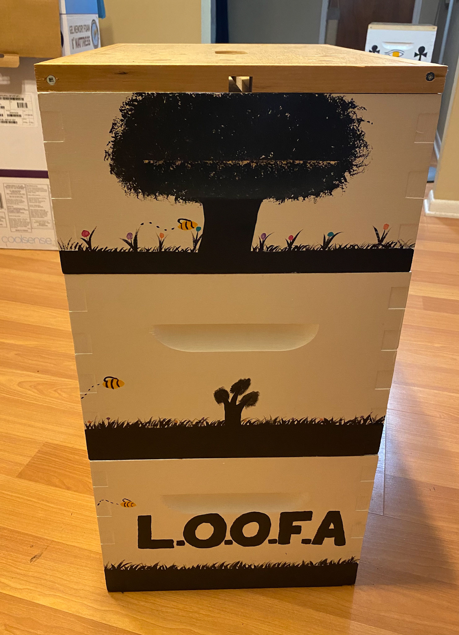 Bee Boxes for L.O.O.F.A./Hood Honey 3 of 8