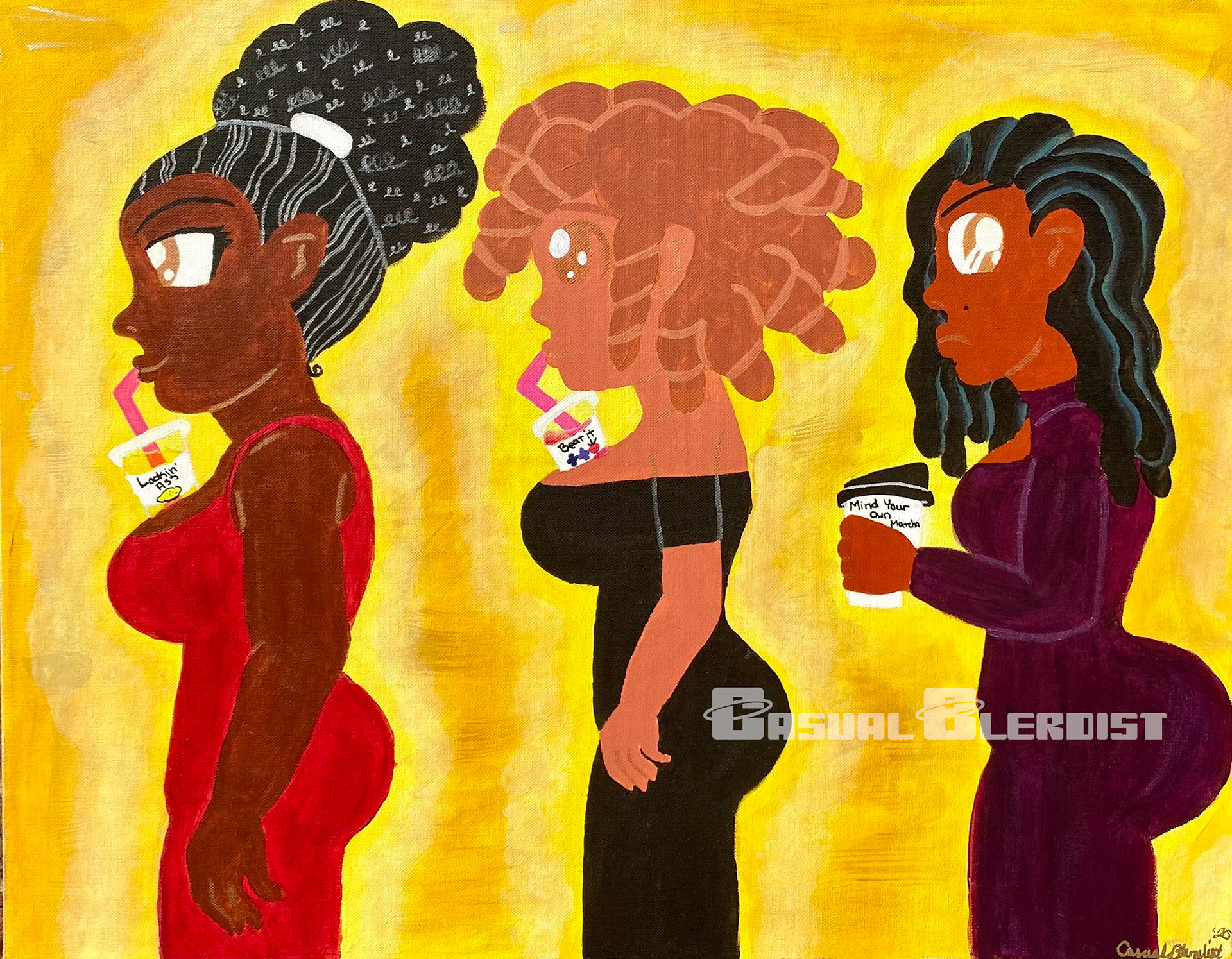 The Art of Minding Your Own Damn Business (2020) 28x30 Acrylic