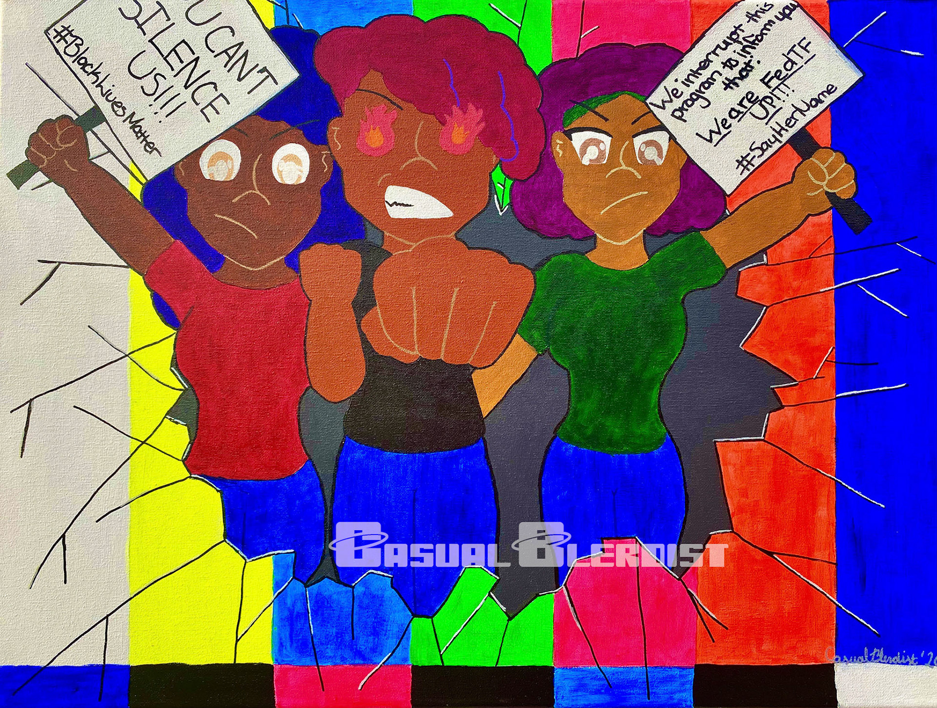 Breaking News (2020) 16x20 Acrylic