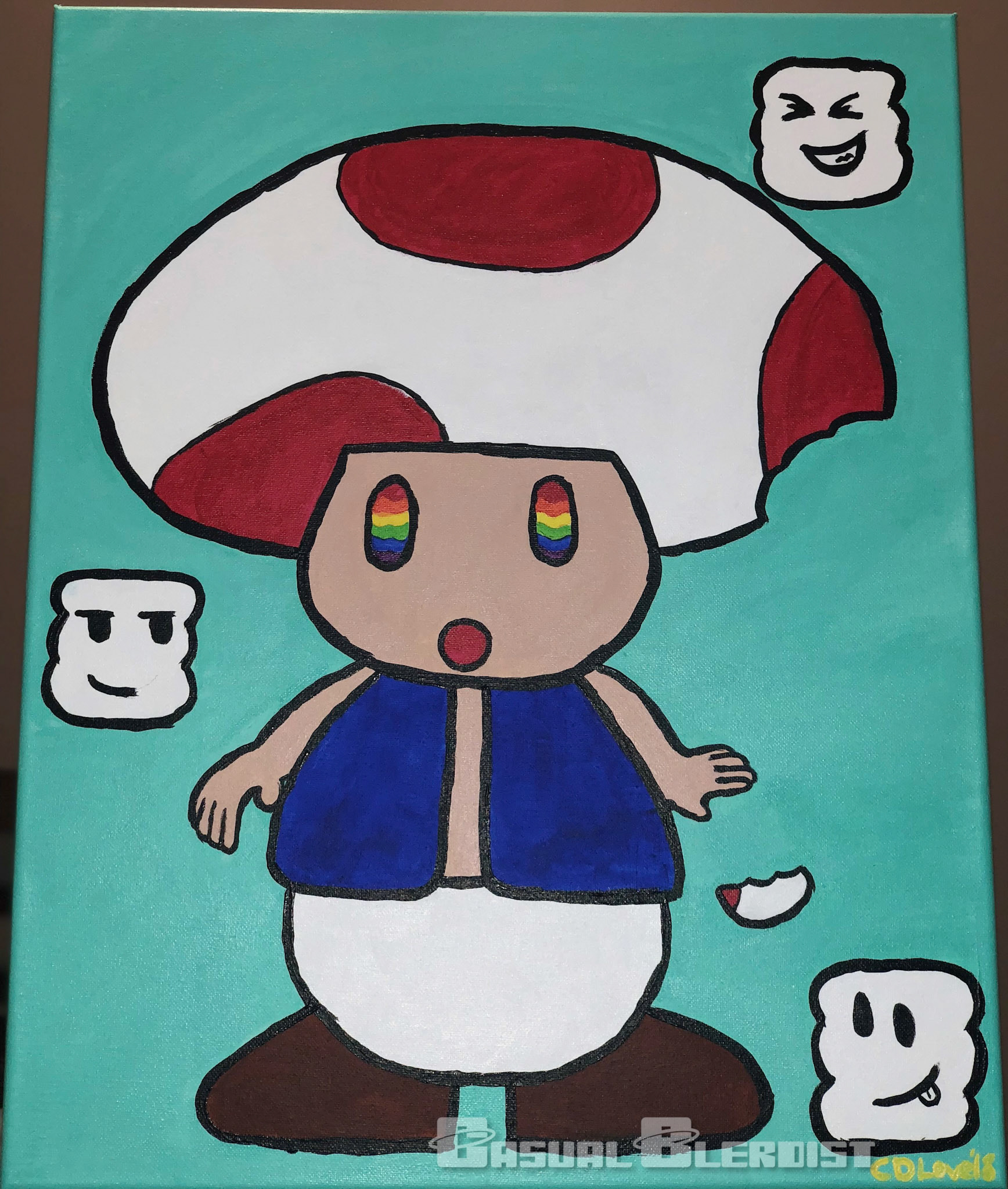 Toads Don't Let Toads Do Toad (2018) 16x20 Acrylic