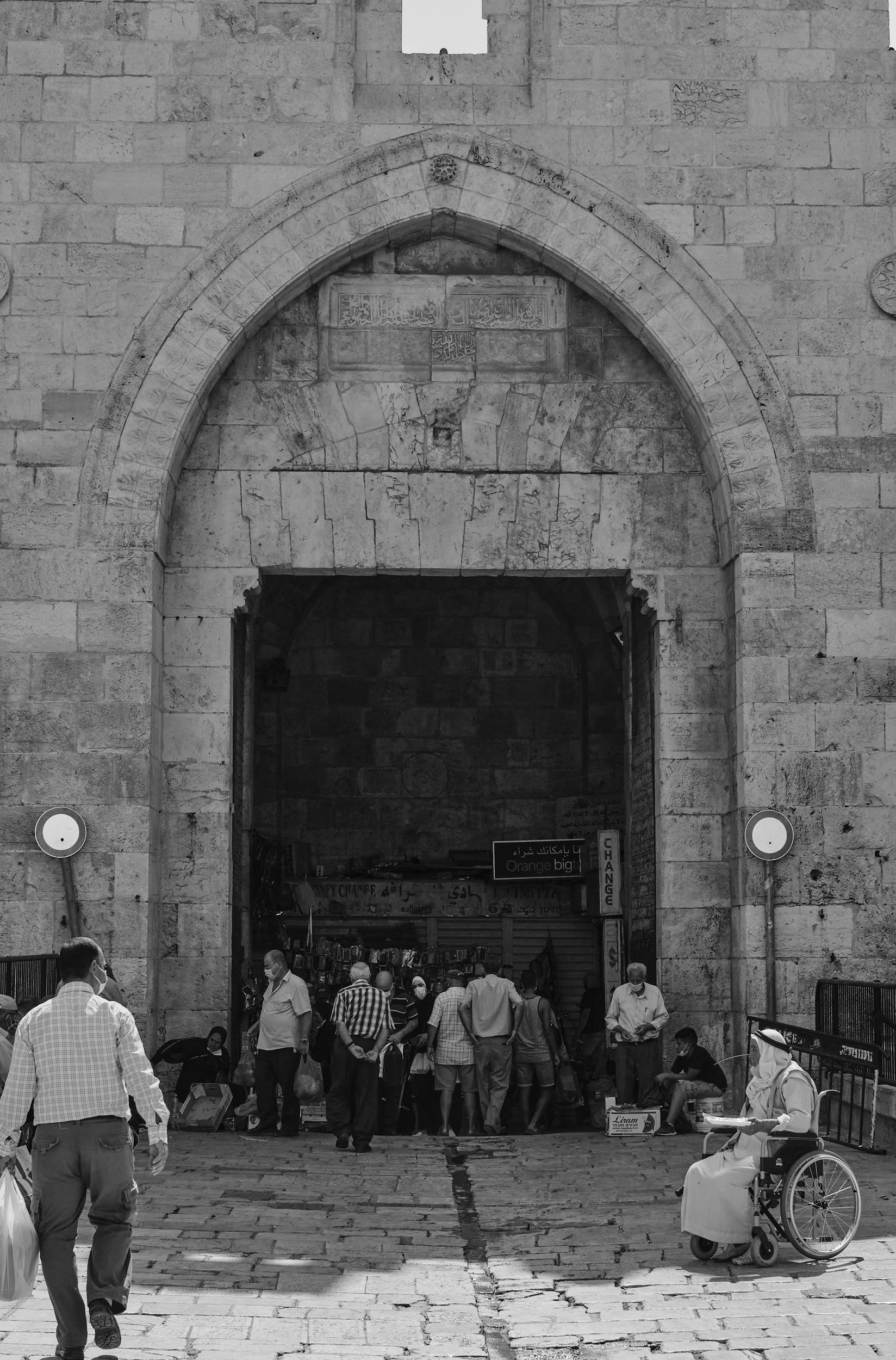 The End! Or is it the beginning? As we move away from the Damascus Gate we can see a continuous stream of people entering the Old City of Jerusalem through the gate. Should we turn around and follow them back into the heart of Jerusalem?