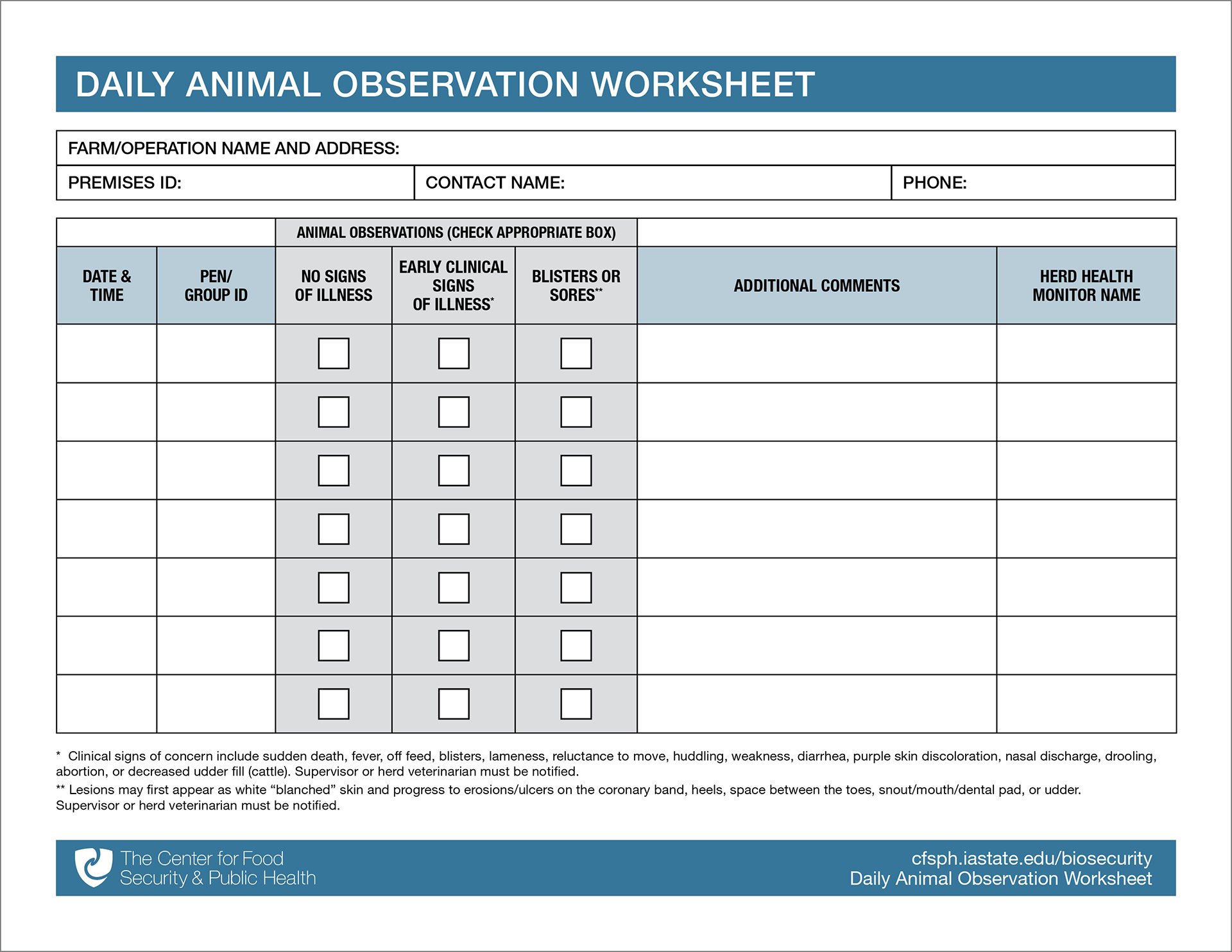 Fillable and Accessible Form