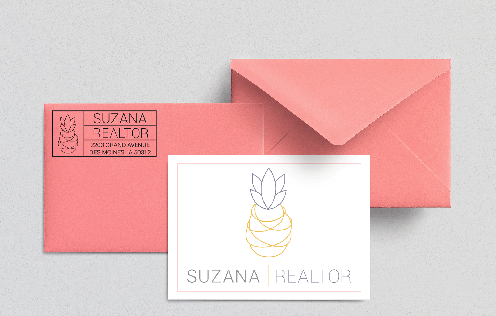 Greeting Card and Envelope with Custom Label