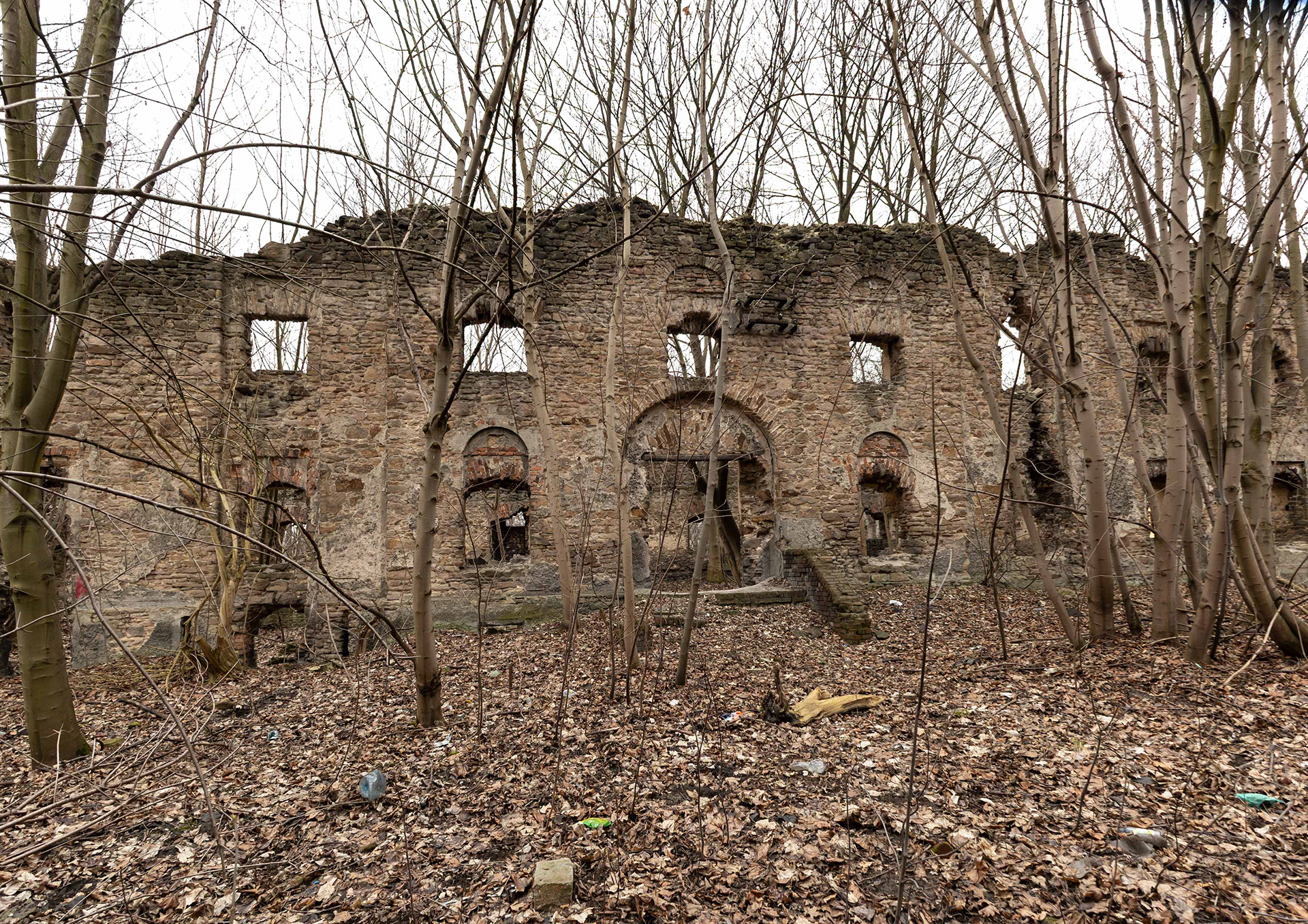 Ruiny spichlerza z XVII w. Biskupice