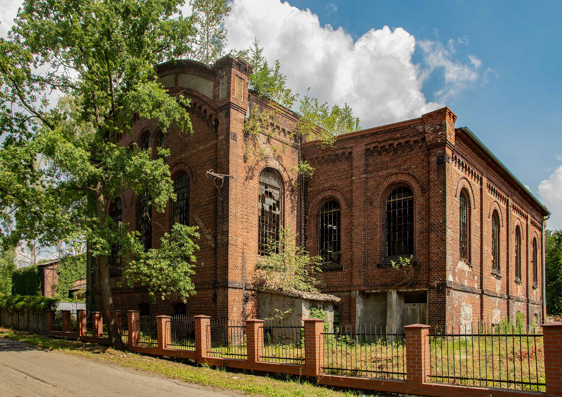 Budynek maszyny wyciągowej szybu Zachodniego Kopalni Preussen (Miechowice) 1908r.