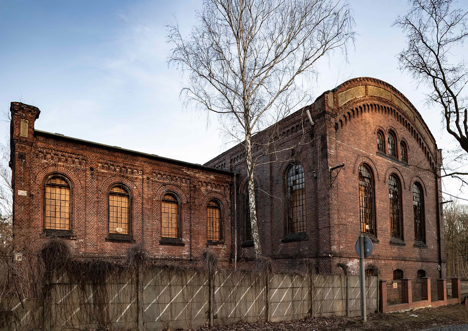 Budynek maszyny wyciągowej szybu Zachodniego Kopalni Preussen (Miechowice) 1908r.