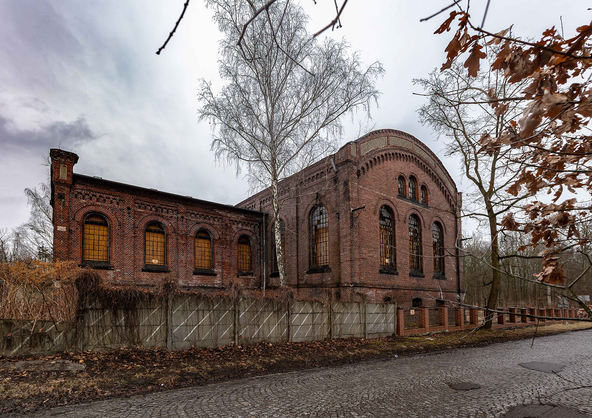 Budynek maszyny wyciągowej szybu Zachodniego Kopalni Preussen (Miechowice) 1908r.
