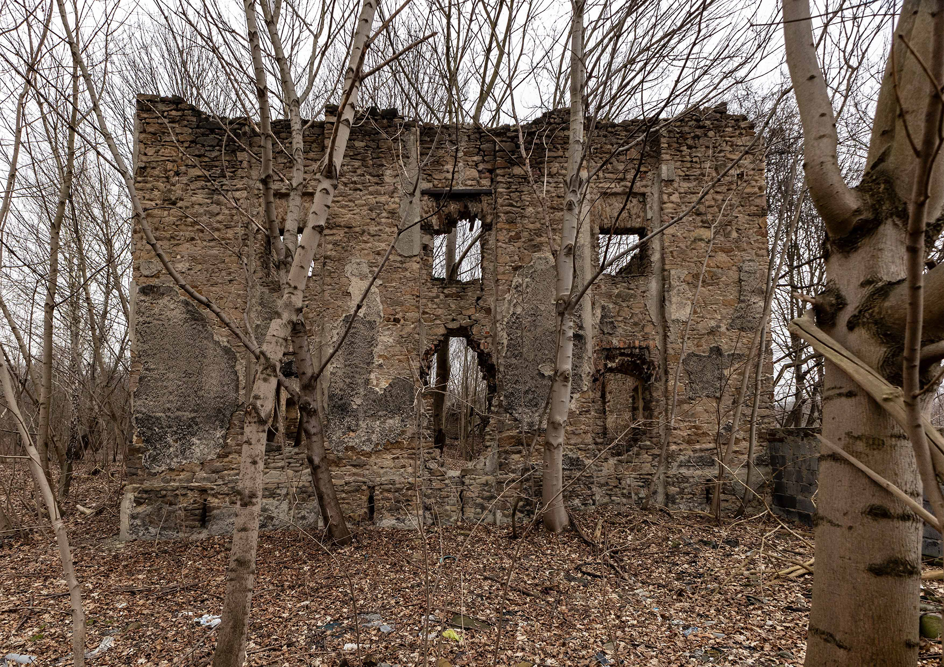 Ruiny spichlerza z XVII w. Biskupice