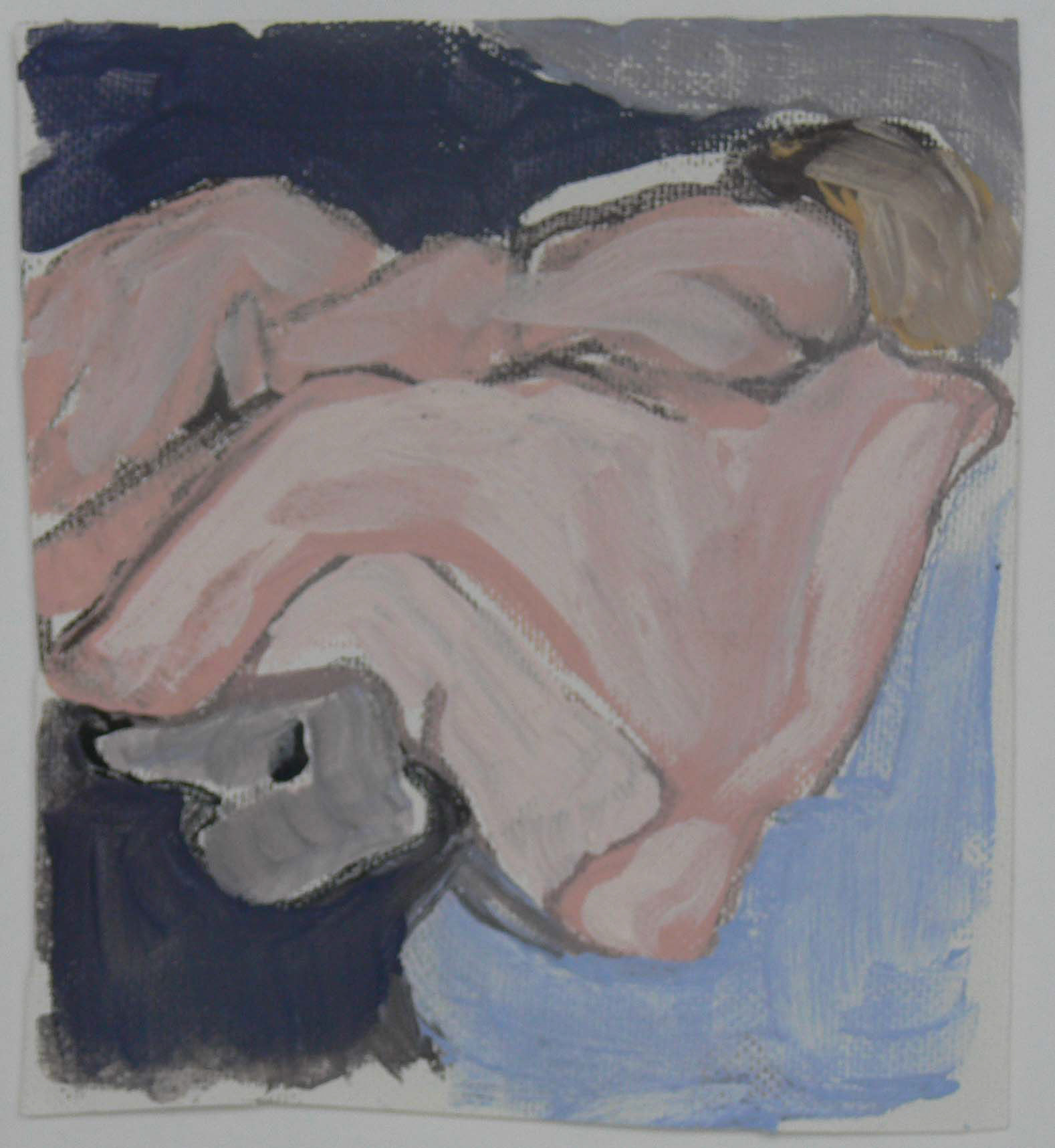 Sleeping child - sketches / 10 x 10 cm, oil, canvas