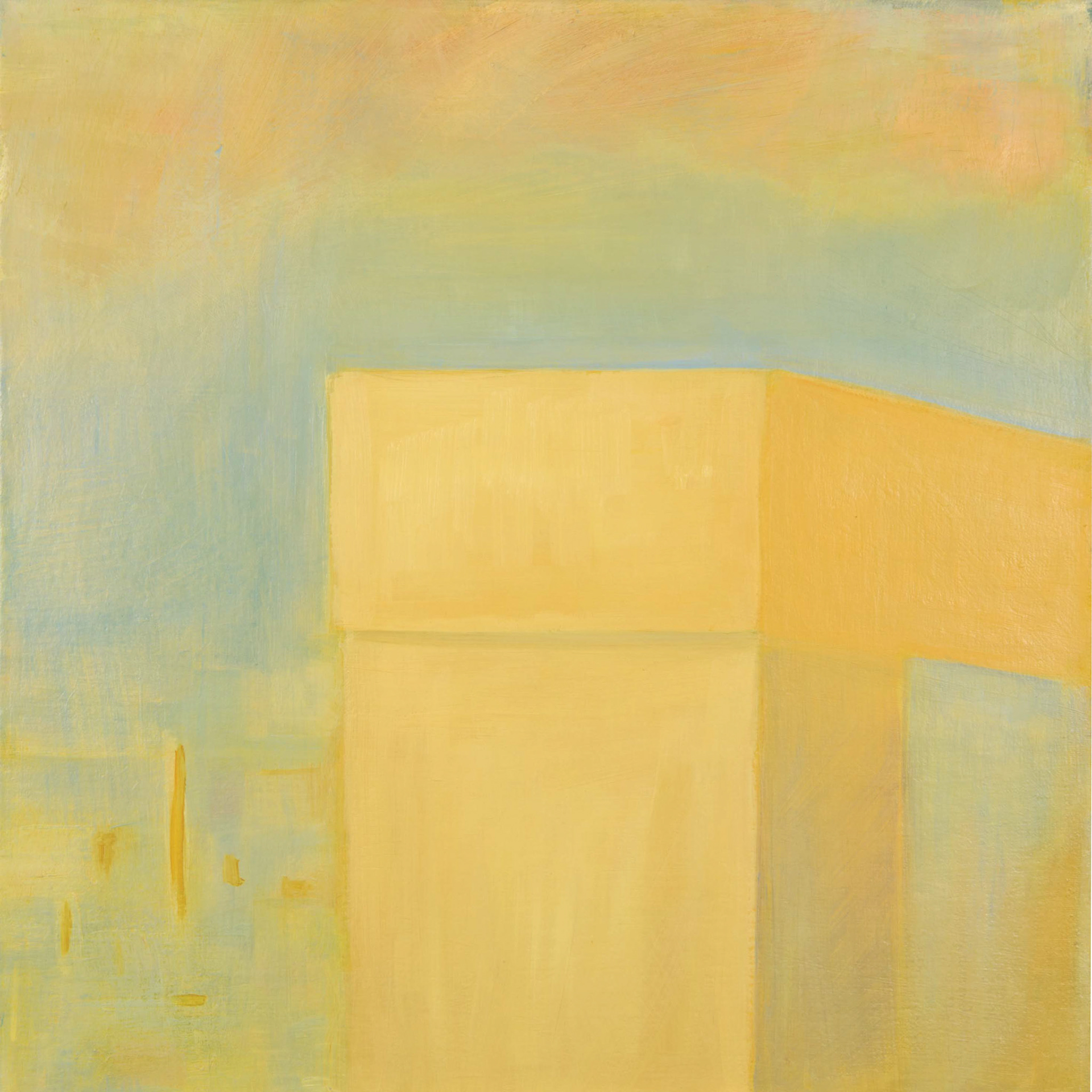 Wall over the city / 60 x 60 cm, oil, canvas