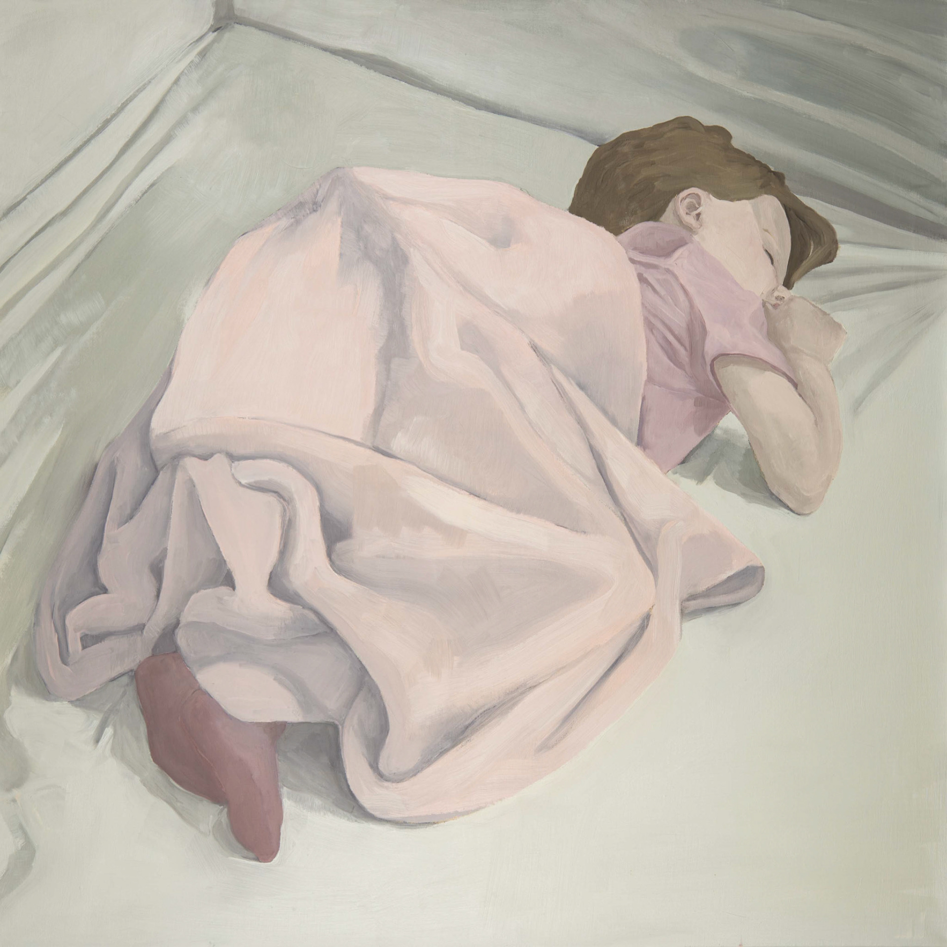 Sleeping child 03. / 100 x 100 cm, oil, canvas
