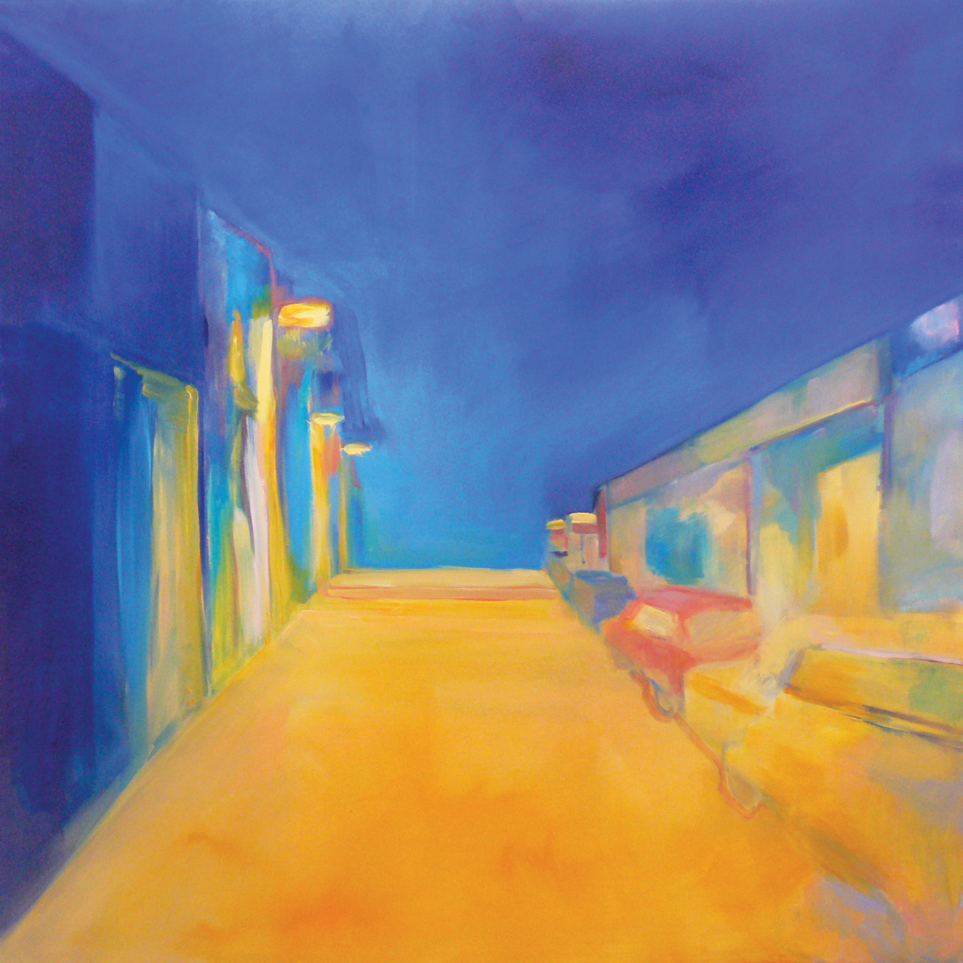 The blue sky over Dublin / 110 x 110 cm, oil, canvas