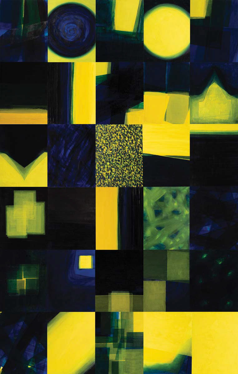 Illustration to a tale (210 x 150 cm, mixed technic, wood fibre)