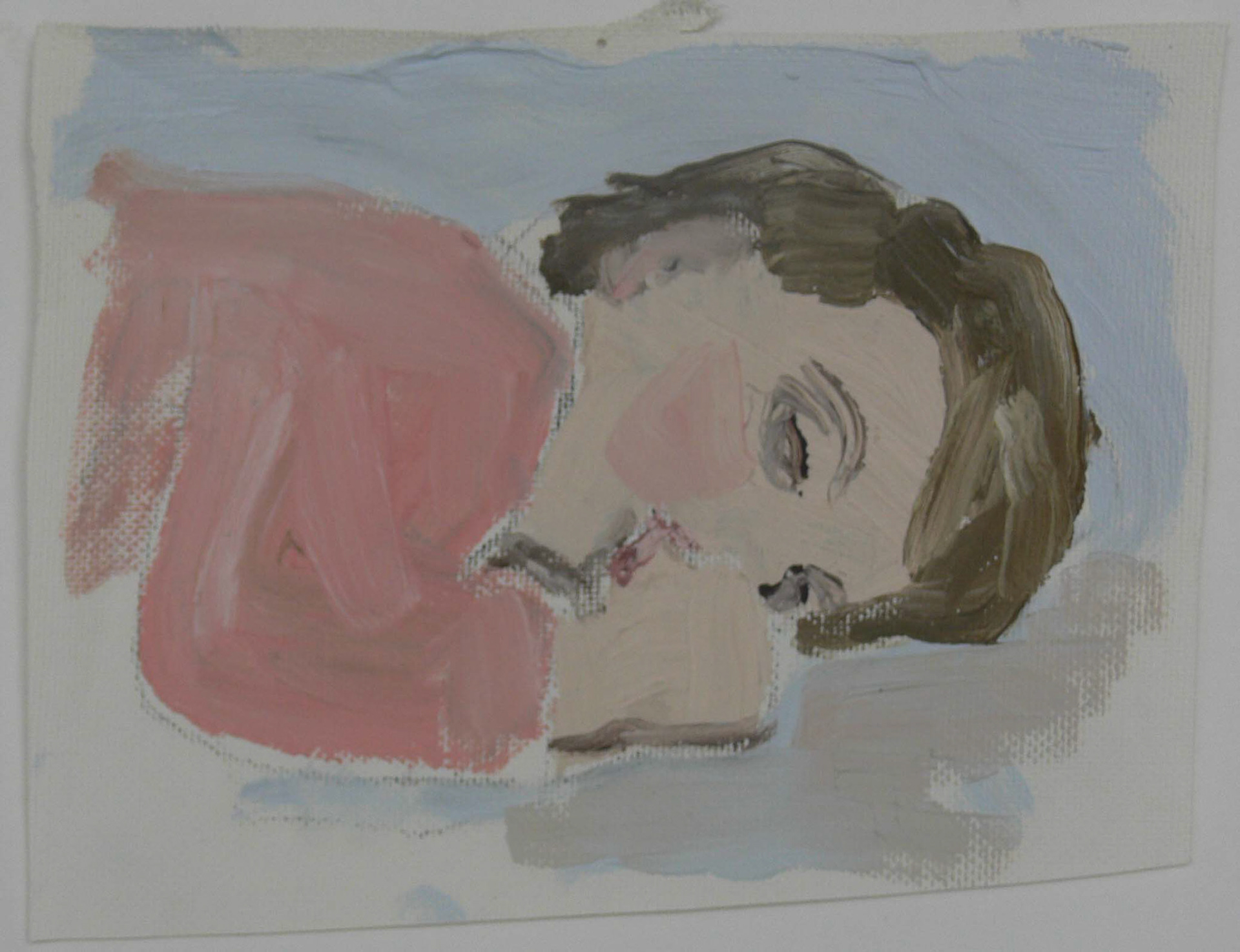 Sleeping child - sketches / 10 x 15 cm, oil, canvas