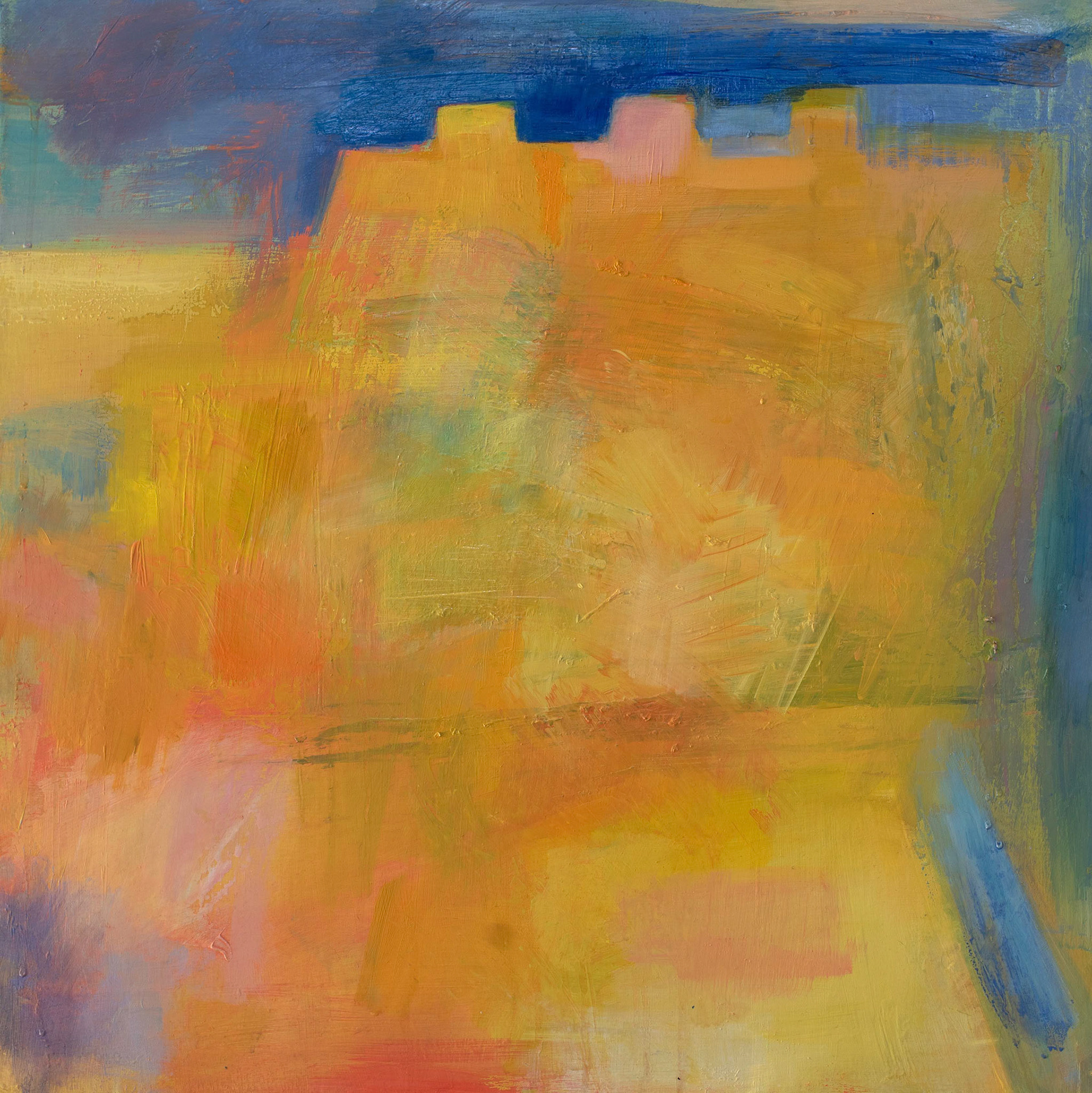 Transition 10. - Yellow city / 50 x 50 cm, oil, canvas