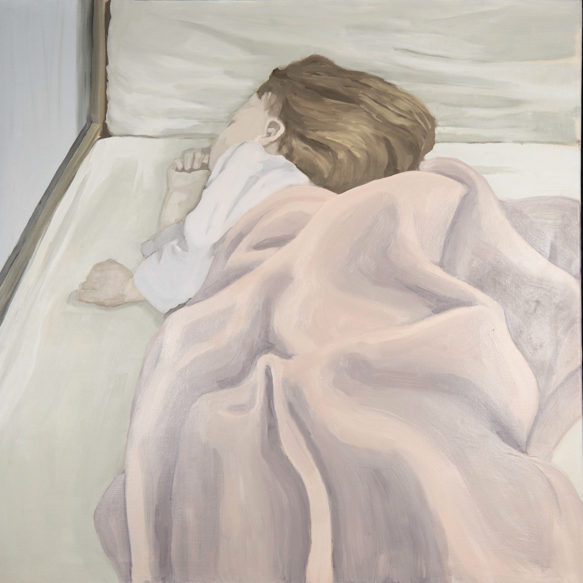 Sleeping child 02. / 100 x 100 cm, oil, canvas