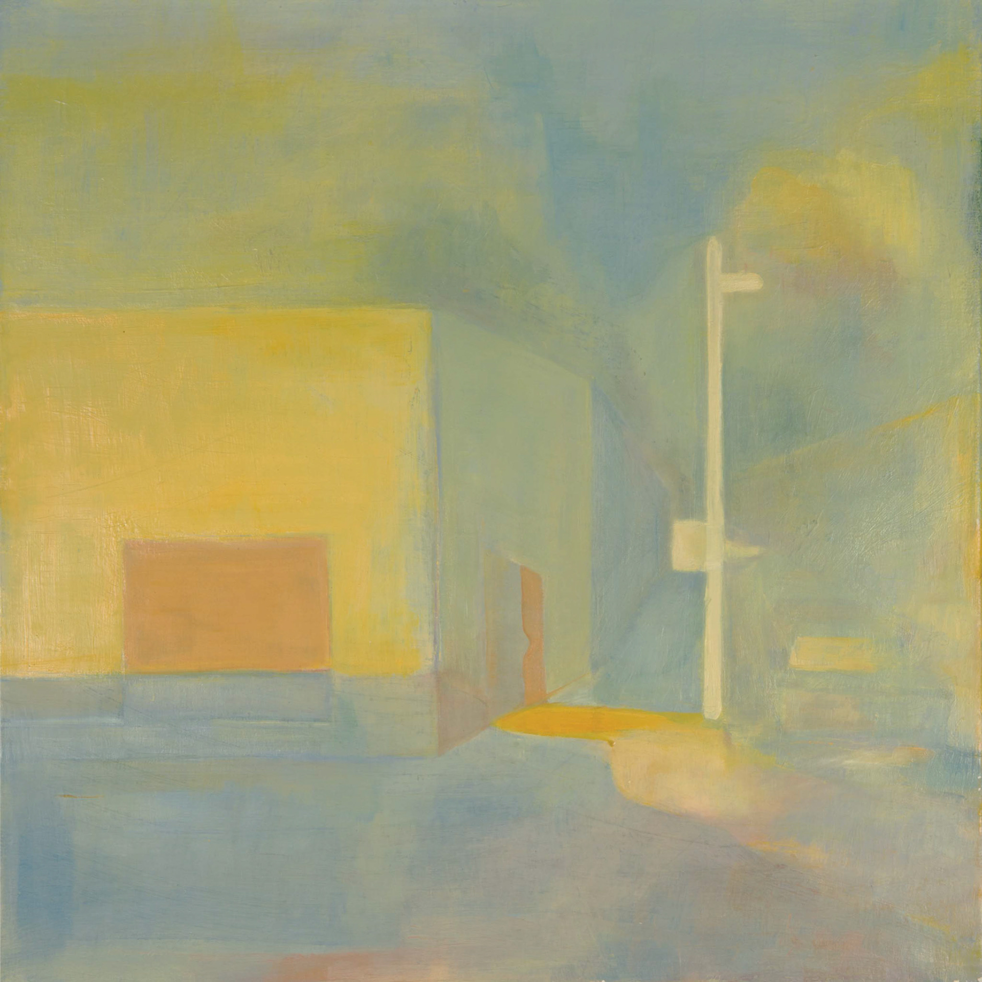 Tobacco shop at the corner / 50 x 50 cm, oil, canvas