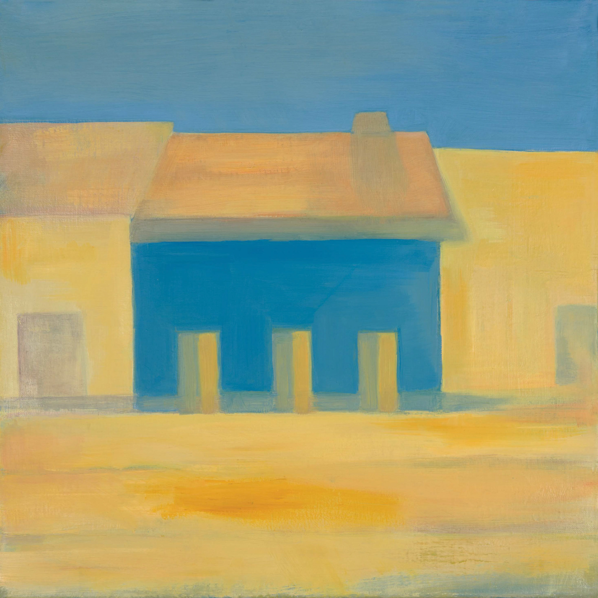 The blues house / 50 x 50 cm, oil, canvas