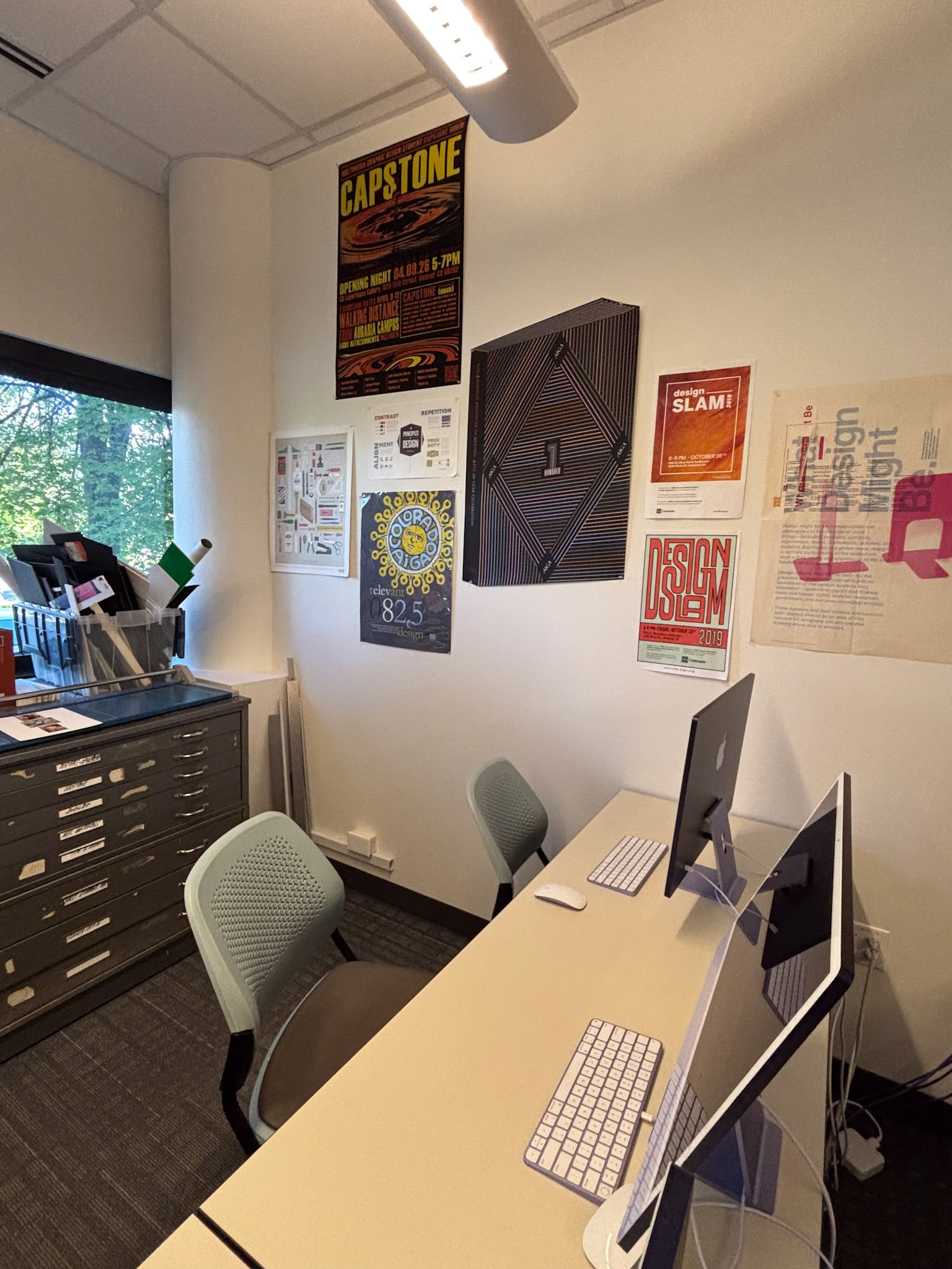 Displayed in the MGD classroom as part of the department’s visual environment.