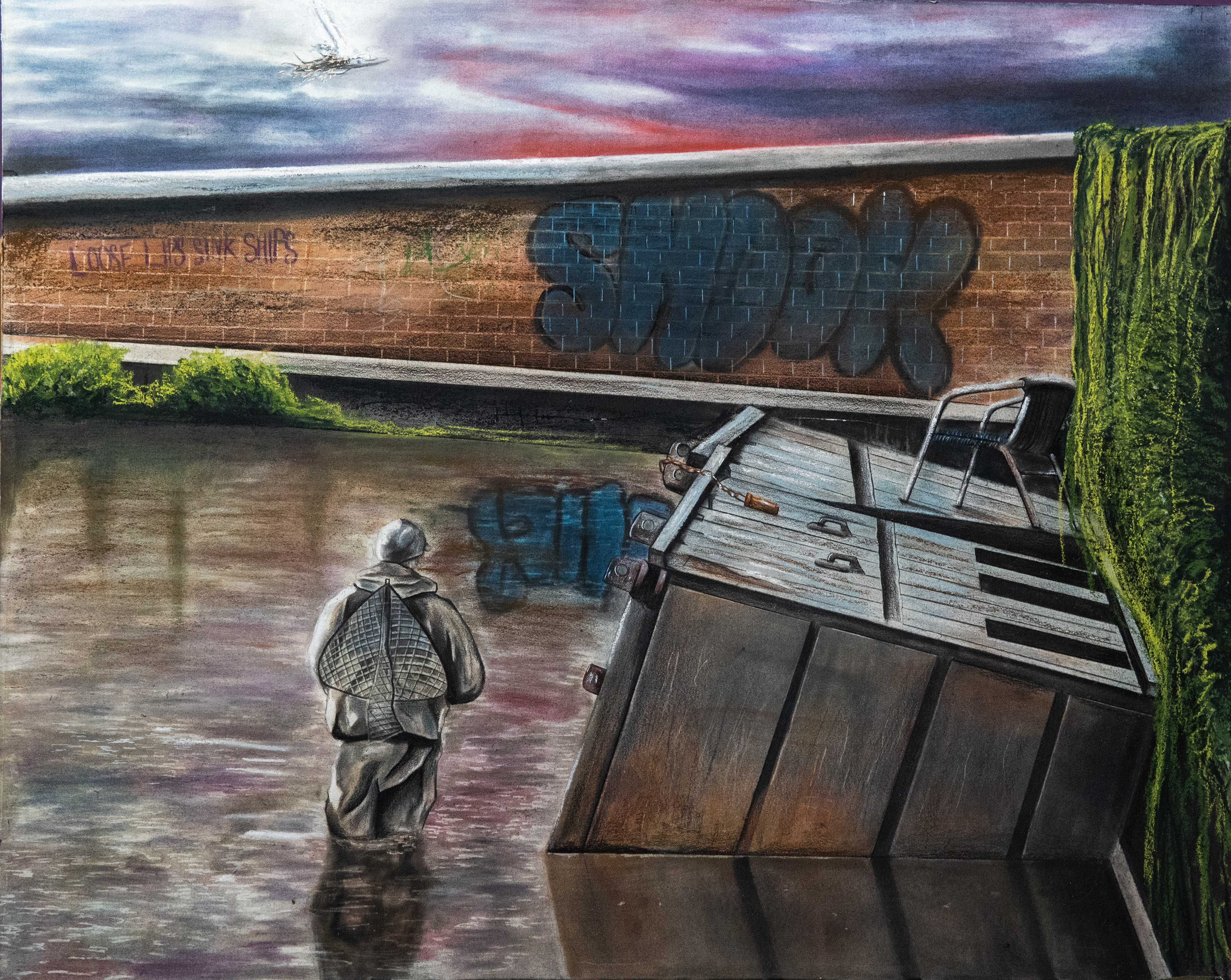 The Sinking Feeling (2023) 70 x 56cm