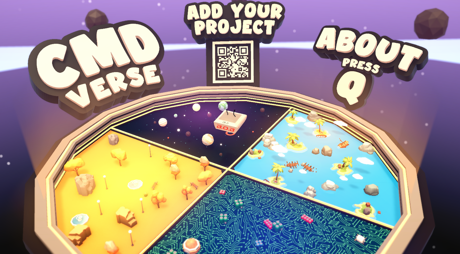 De lobby van CMDverse