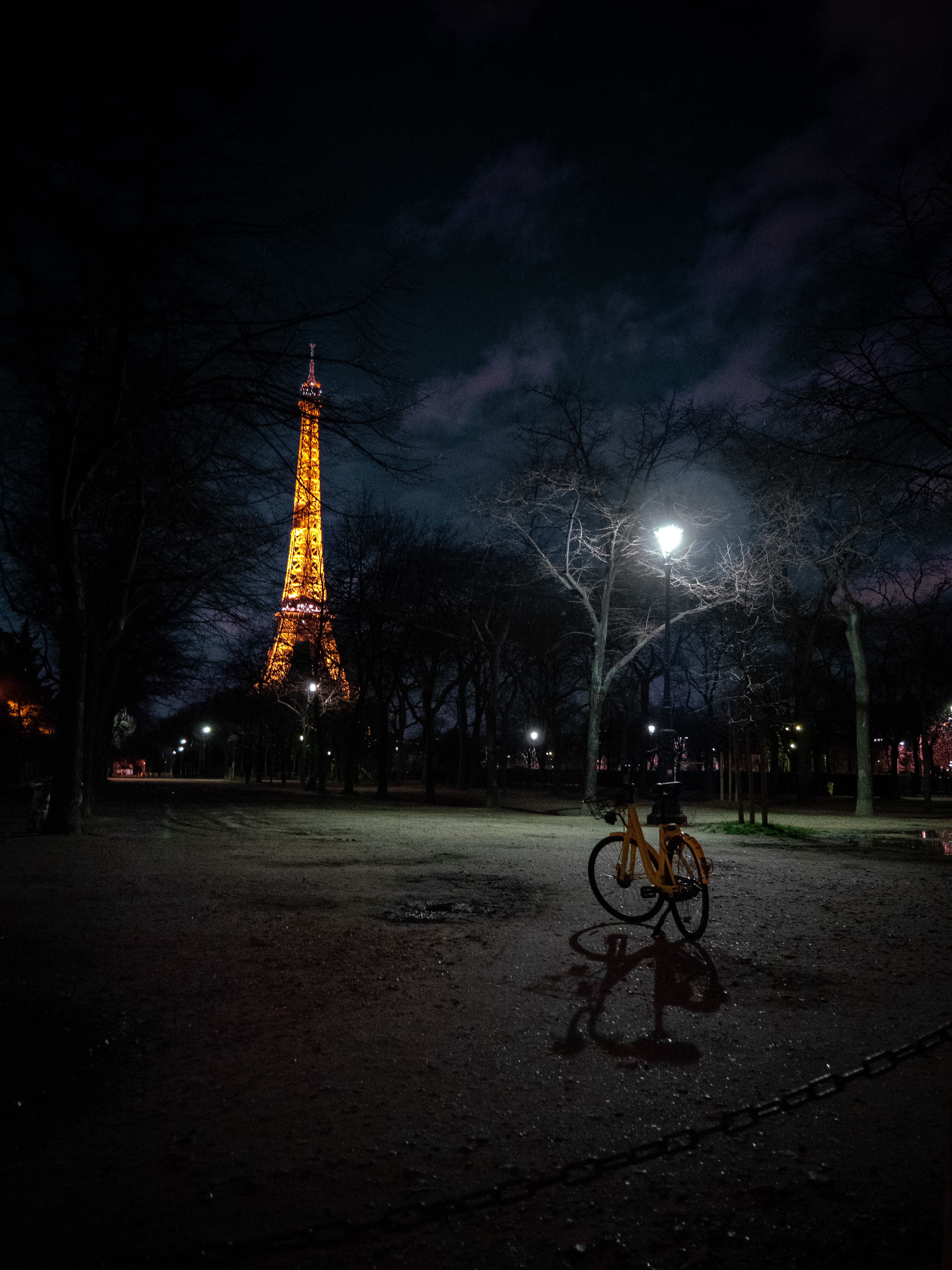 -Un Vélo au pied de la tour Eiffel-