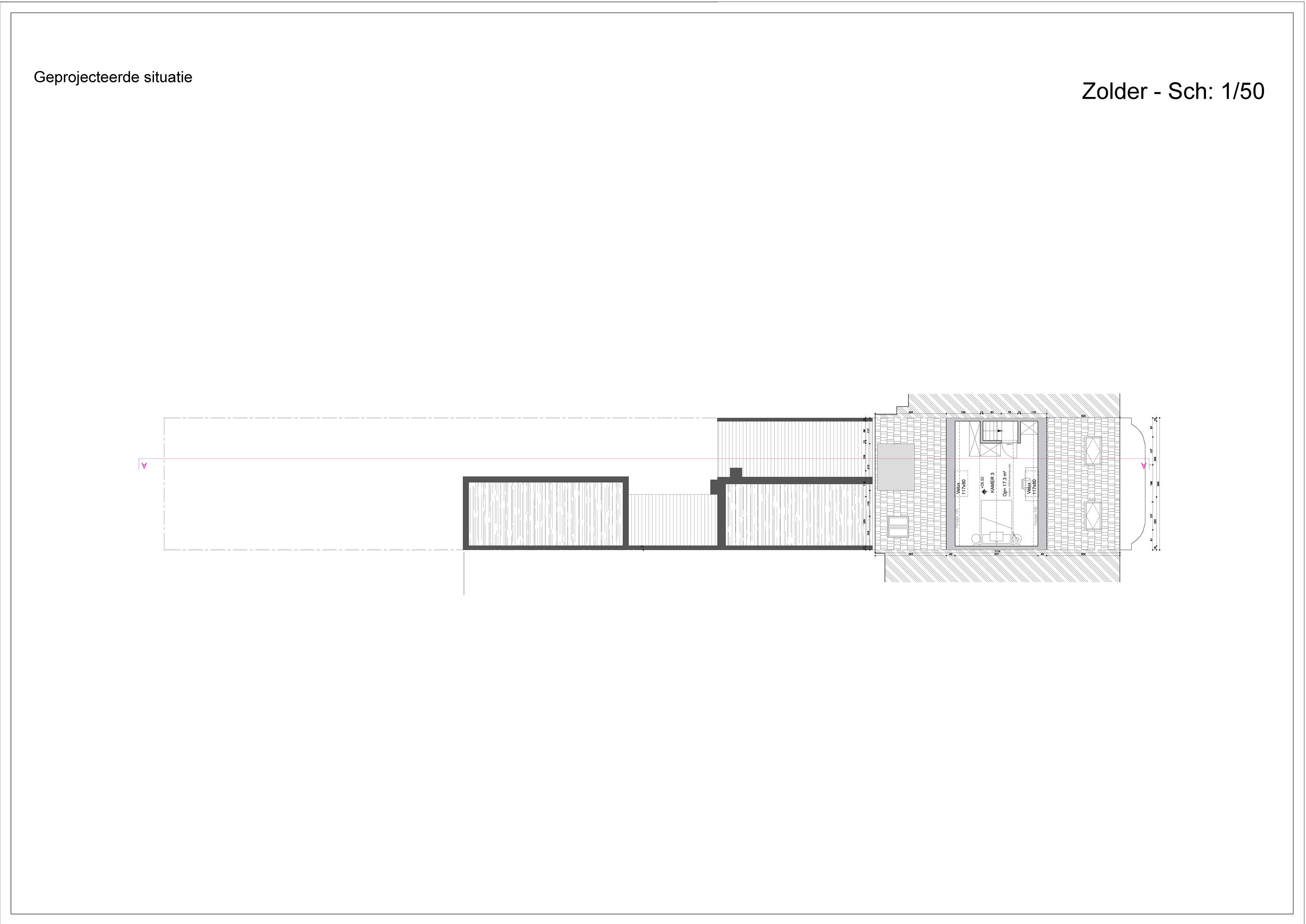 Situation projetée: sous-comble