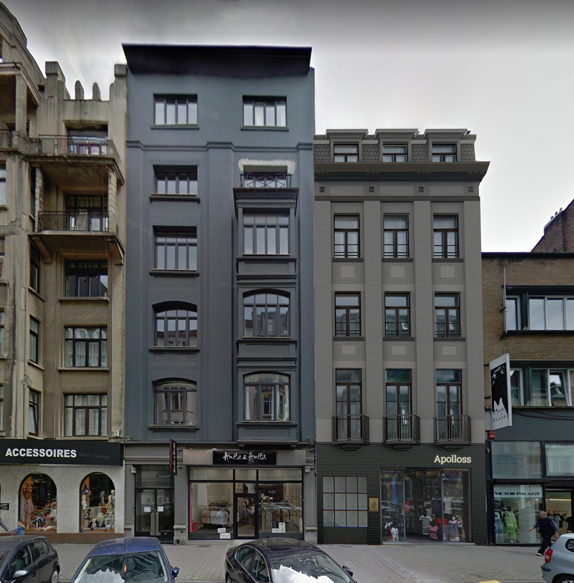 Situation projetée: façade avant