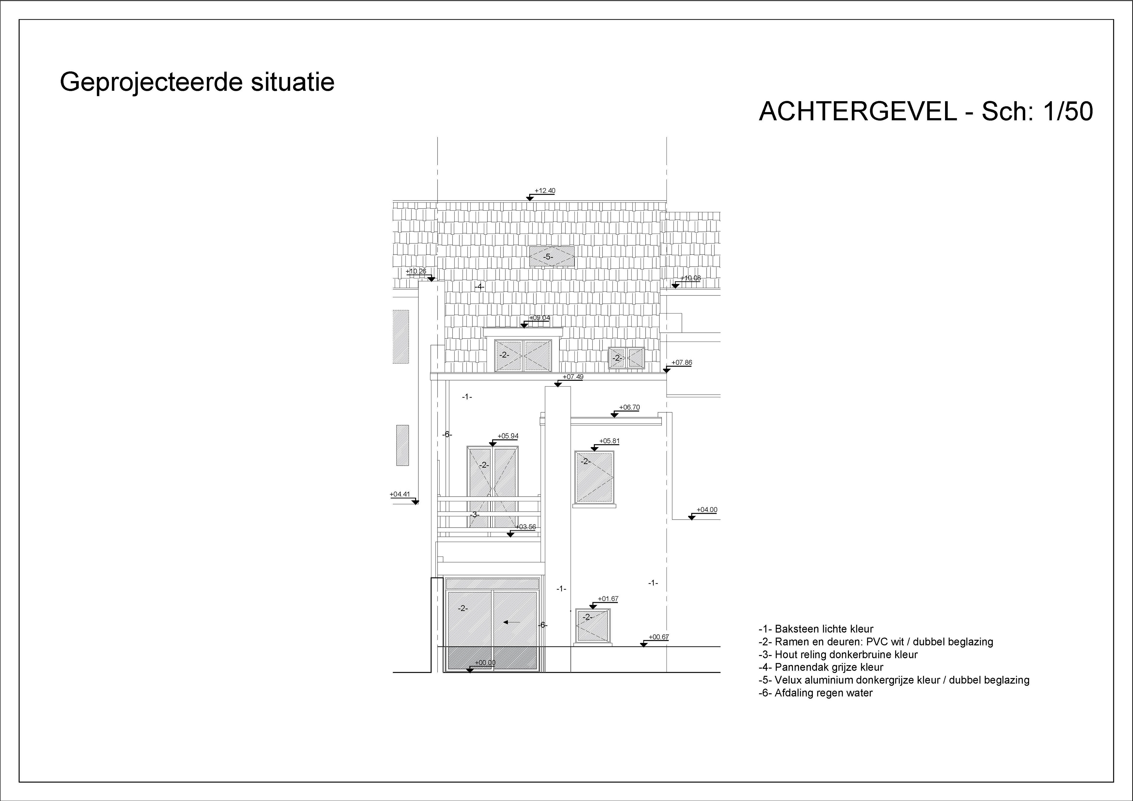 Situation existante et projetée: RDC