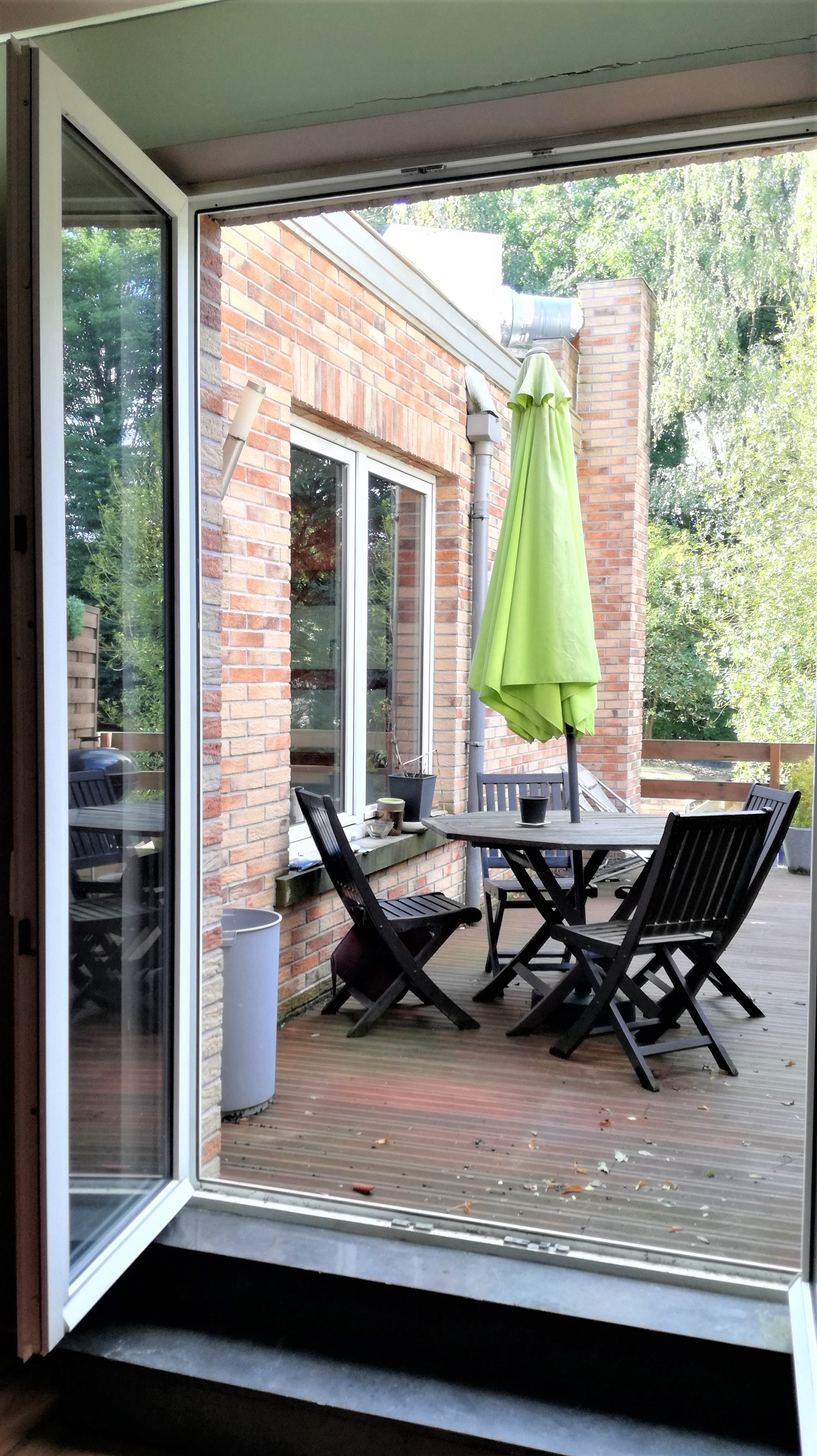 Situation existante : terrasse arrière logement en duplex