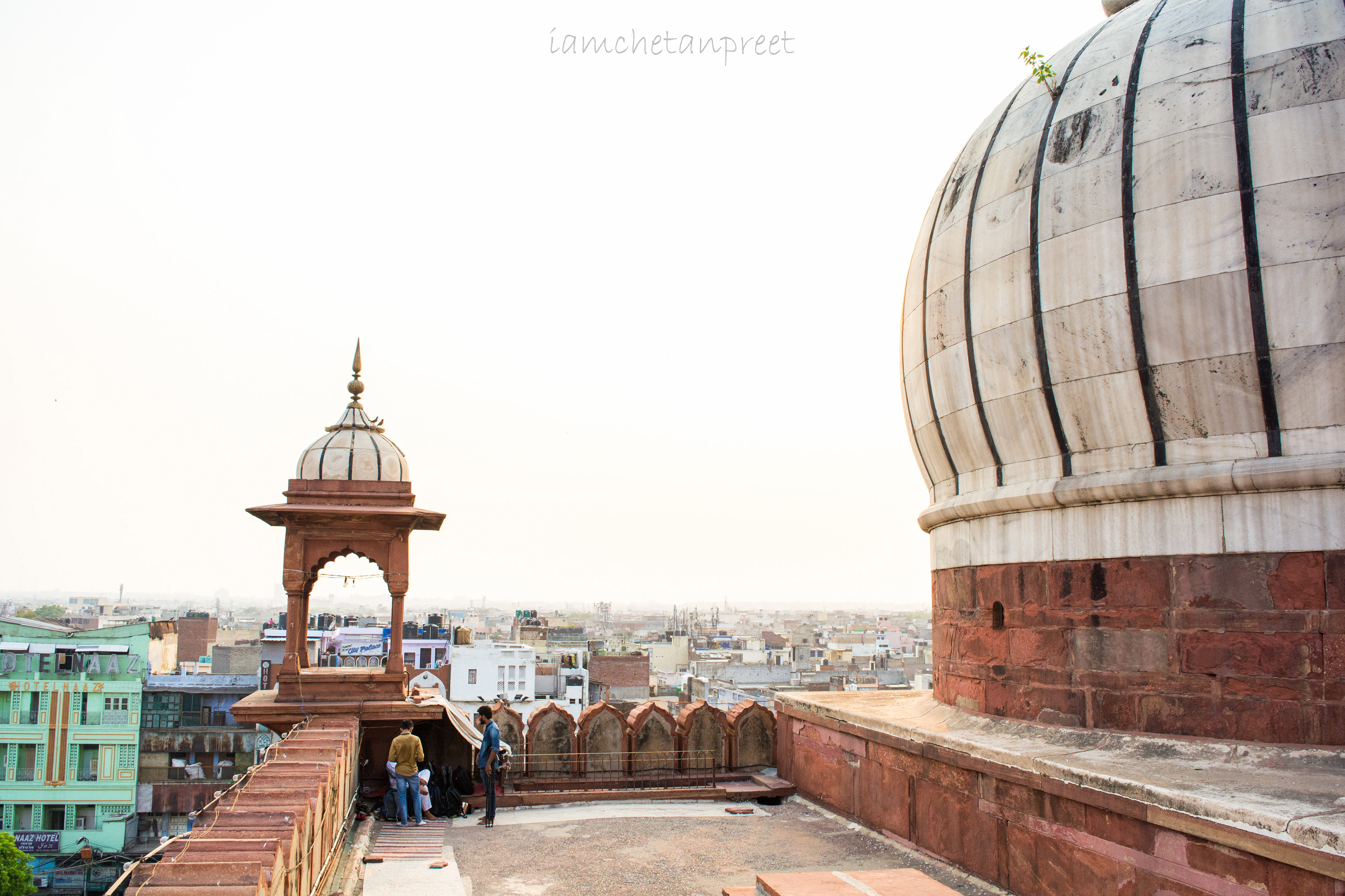 Where you start climbing the towers of the Masjid
