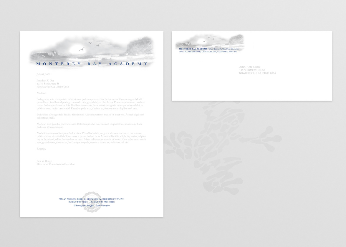 Letterhead and Envelope (2009) — Business Identification — Monterey Bay Academy