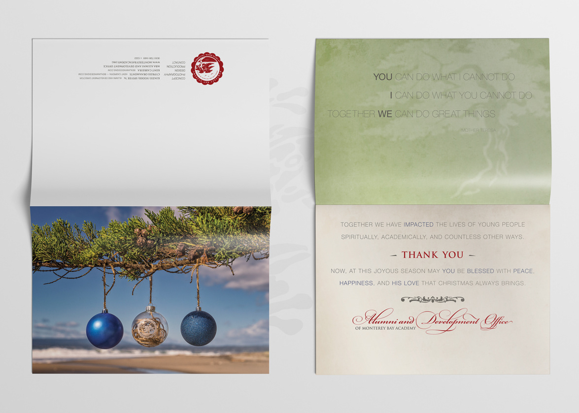 Finalized Christmas Card (2016) — Christmas Cards — Monterey Bay Academy