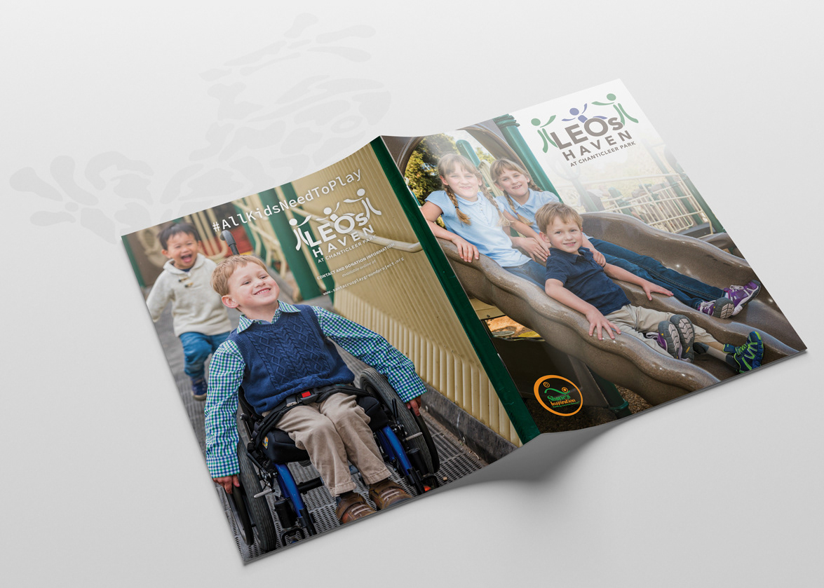Magazine, Front and Back Covers — LEO'S HAVEN at Chanticleer Park — Santa Cruz Playground Project