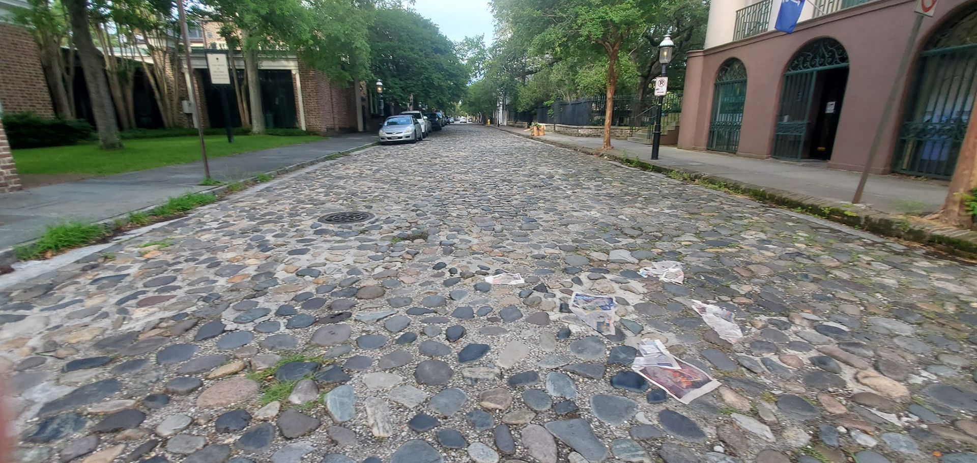 Chalmers Street, Charleston (lined with ballast rocks)