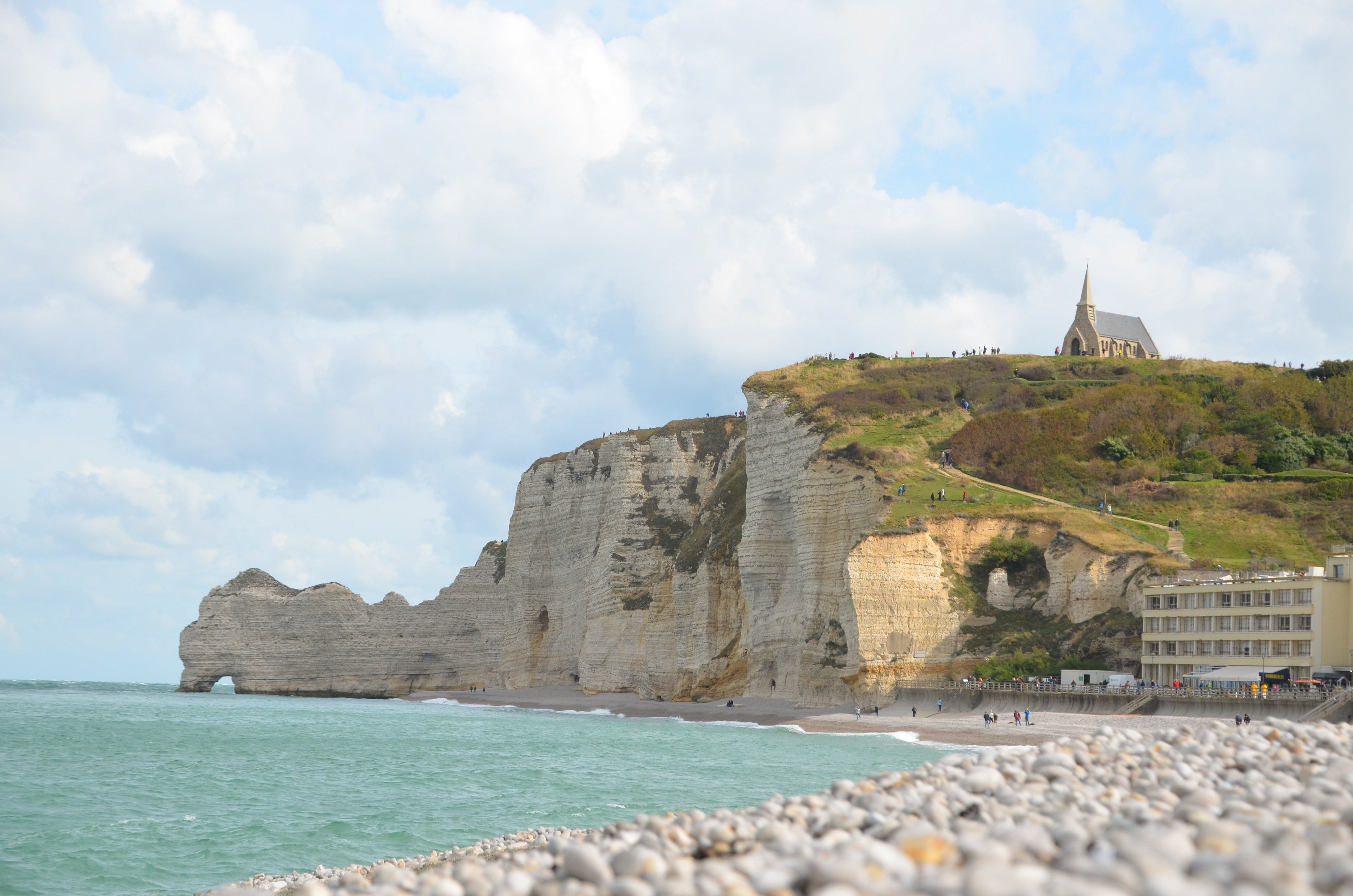 Falaise d'Amont and Chapelle Notre-Dame-de-la-Garde, Etretat
