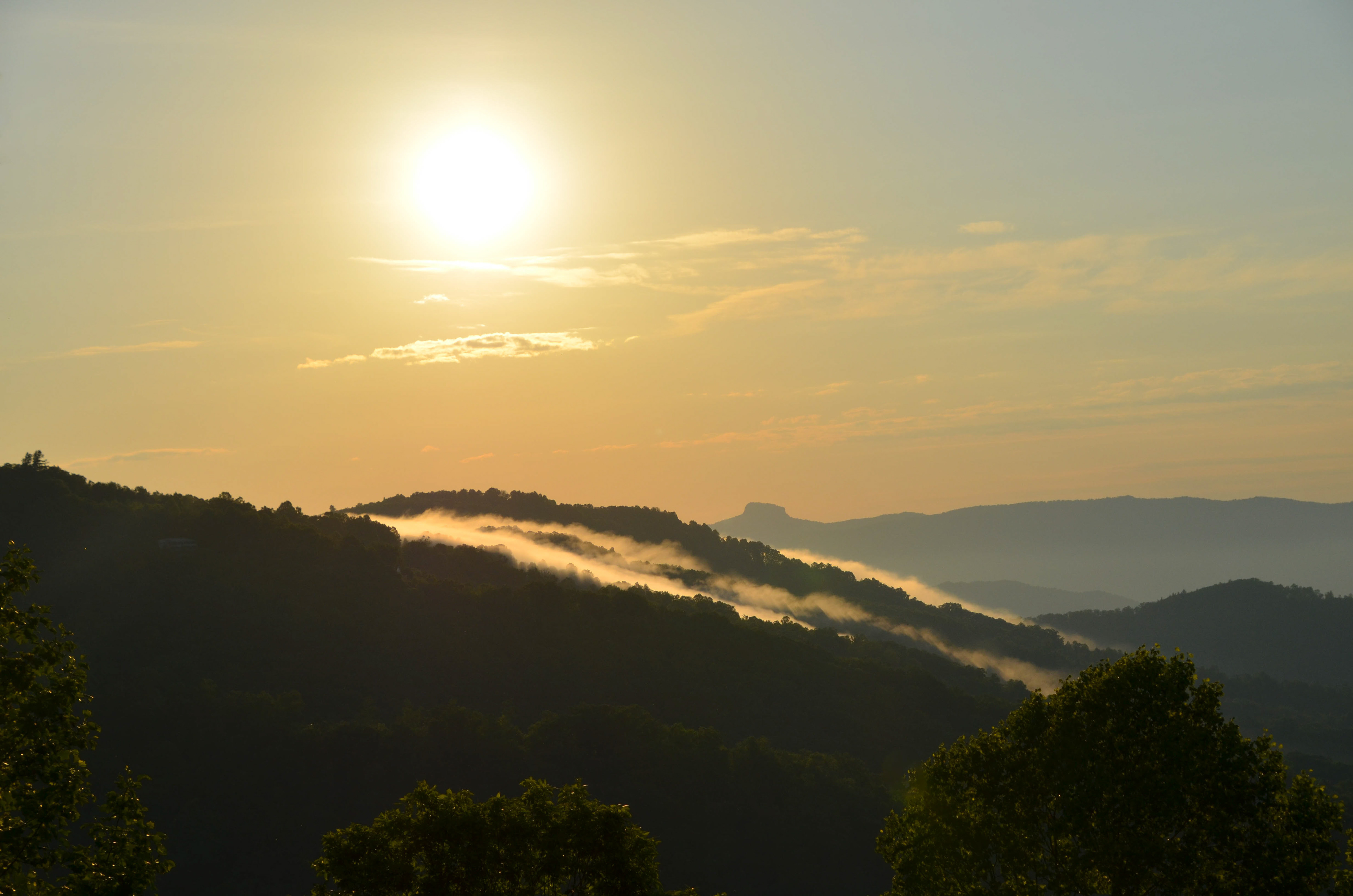 View of sunrise from Little Switzerland