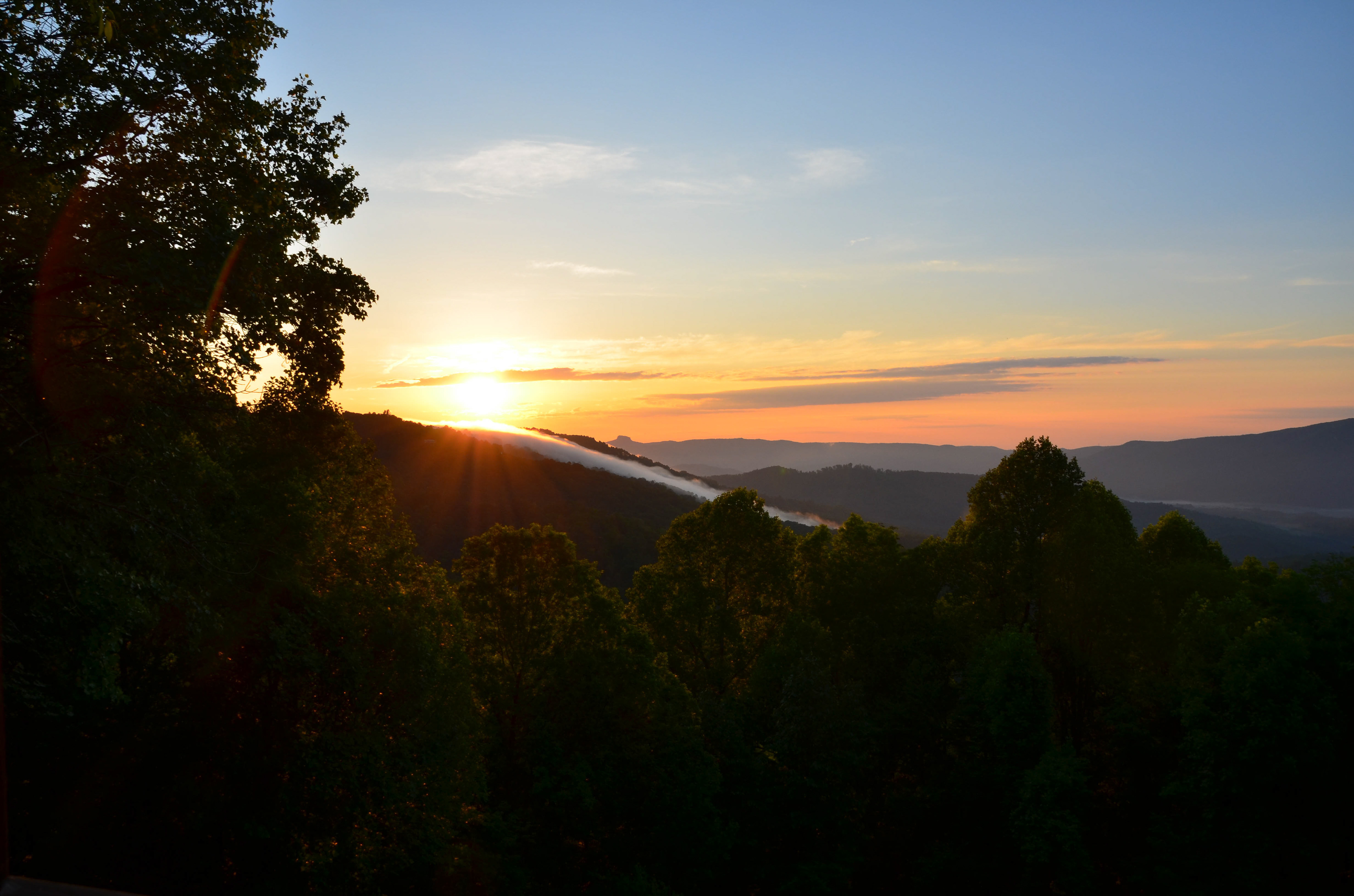 View of sunrise from Little Switzerland