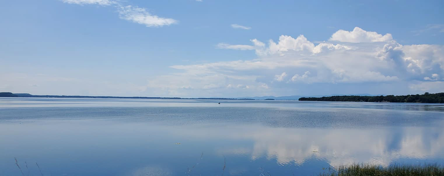Lake Champlain crossing the bridge to Grand Isle