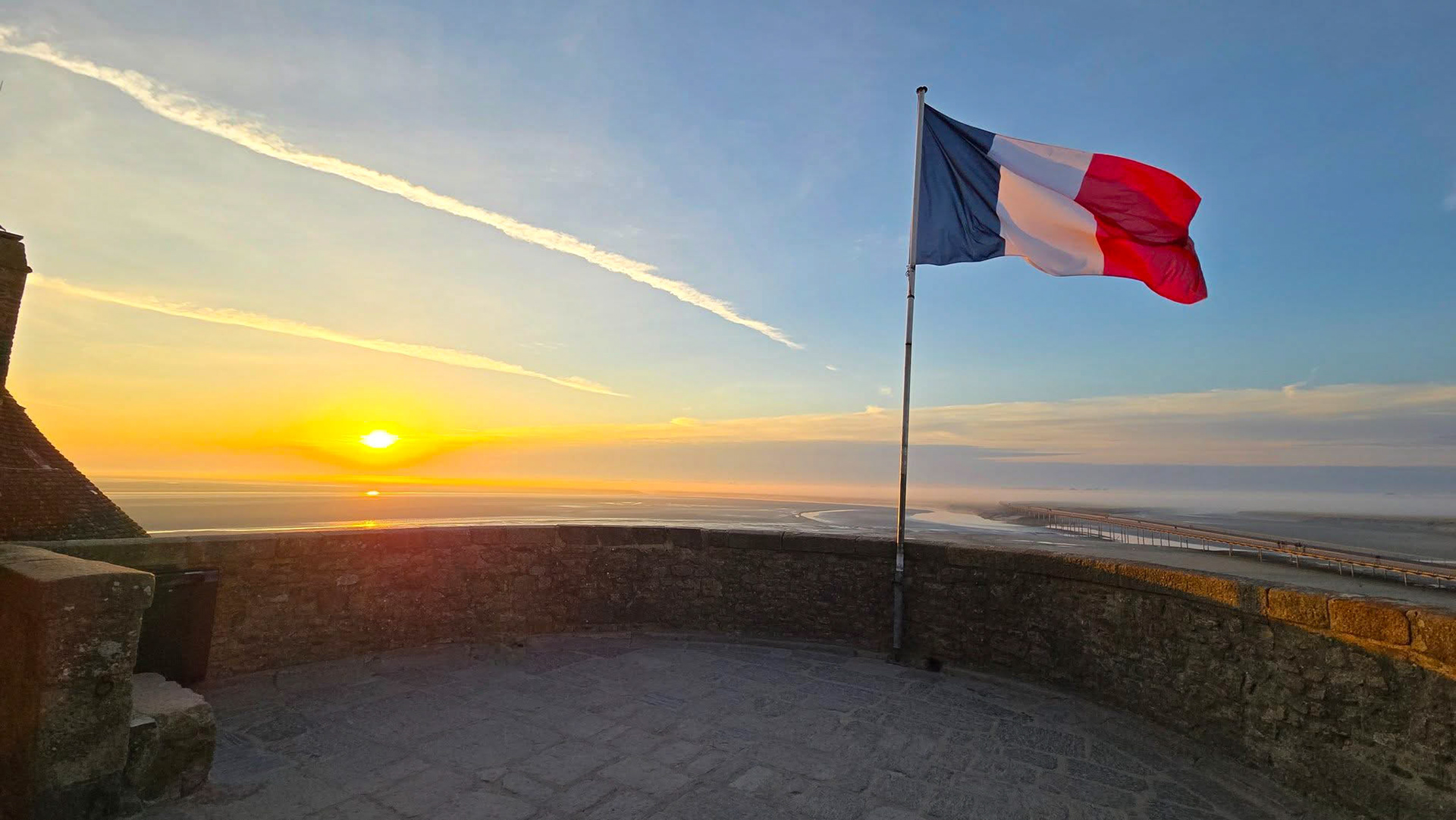 Sunrise from Mont Saint-Michel, Normandy