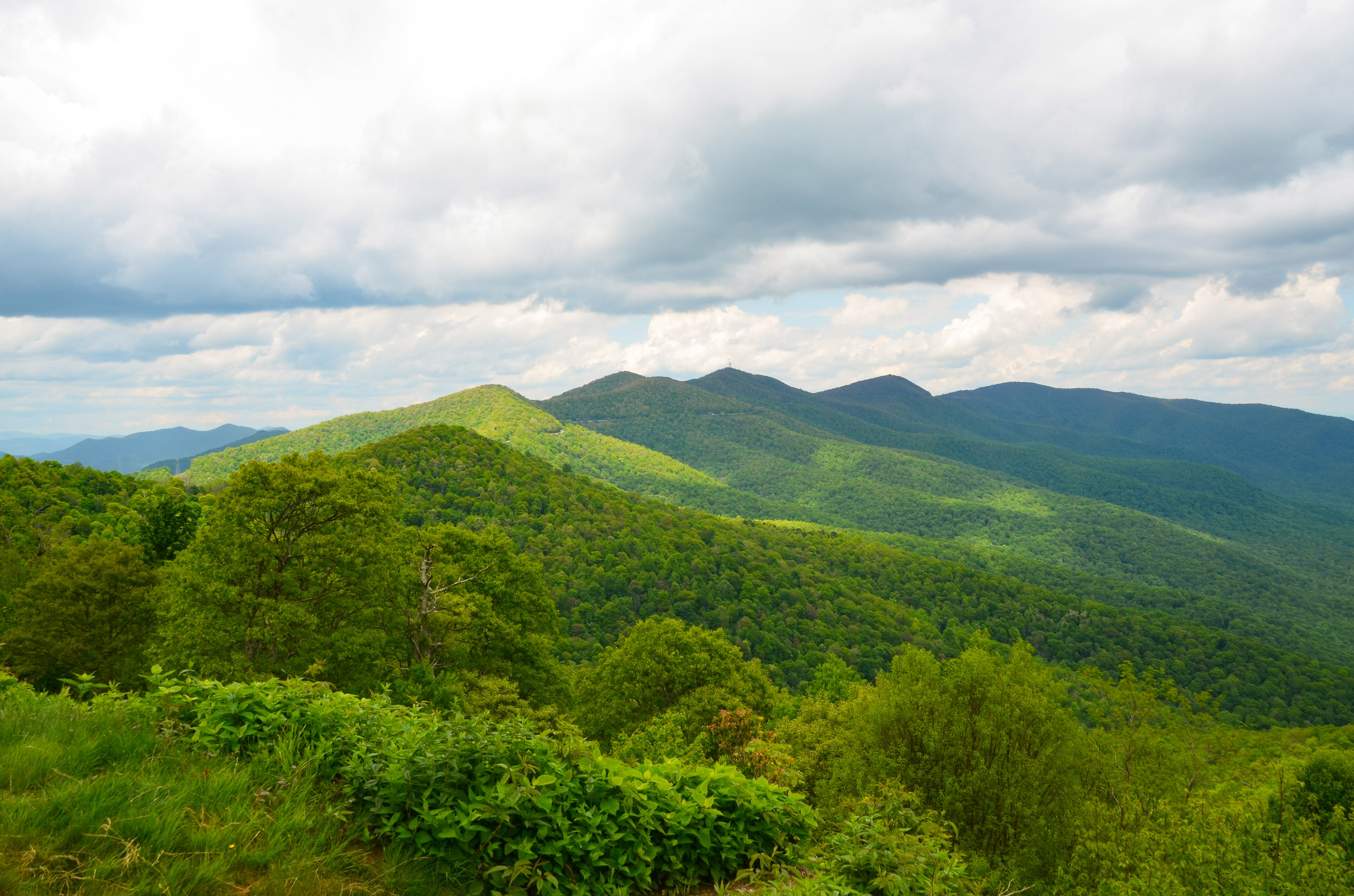 Side view of Looking Glass Rock, Canton - Blue Ridge Parkway