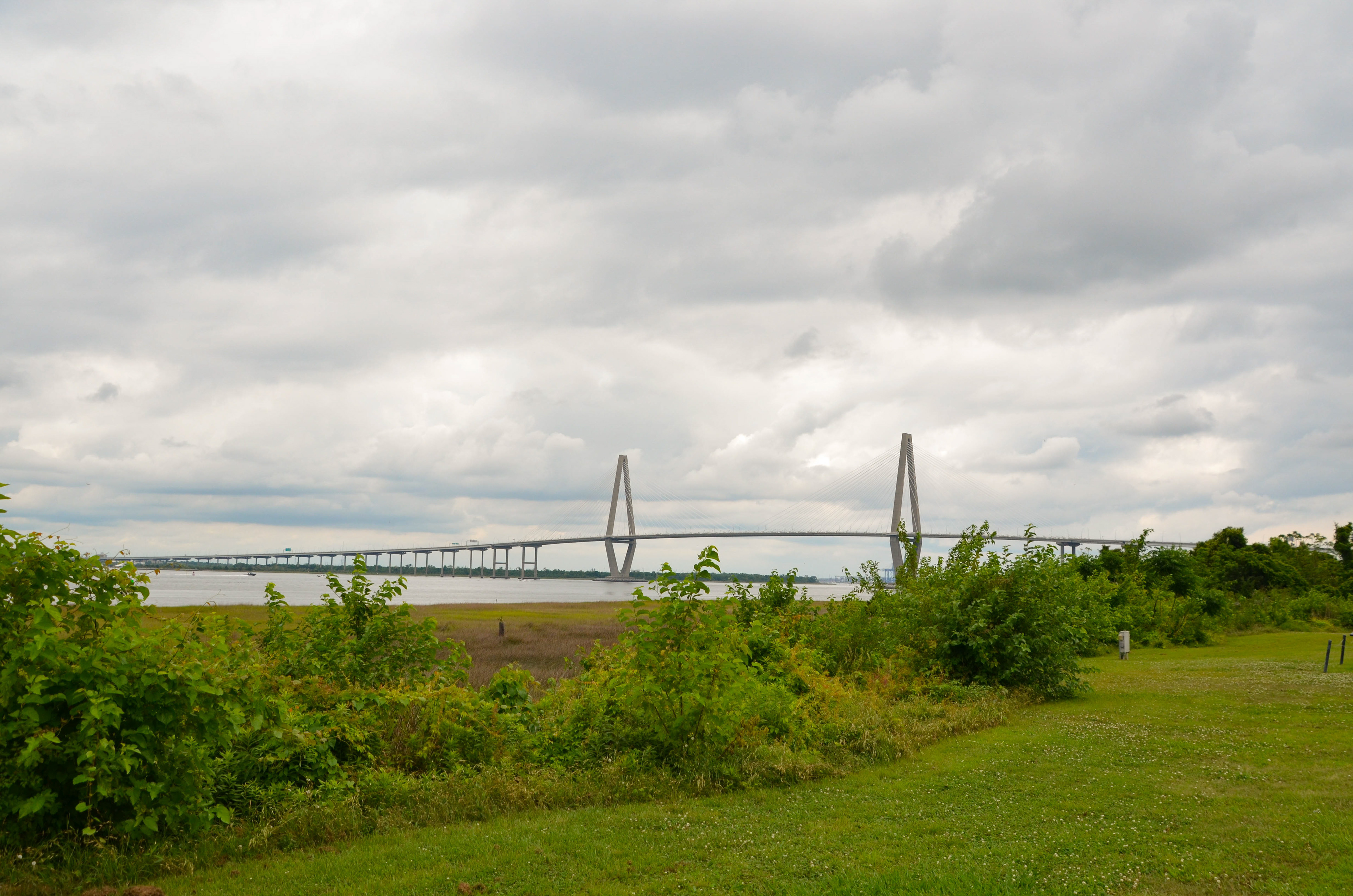 Ravenel Bridge over Charleston Harbor
