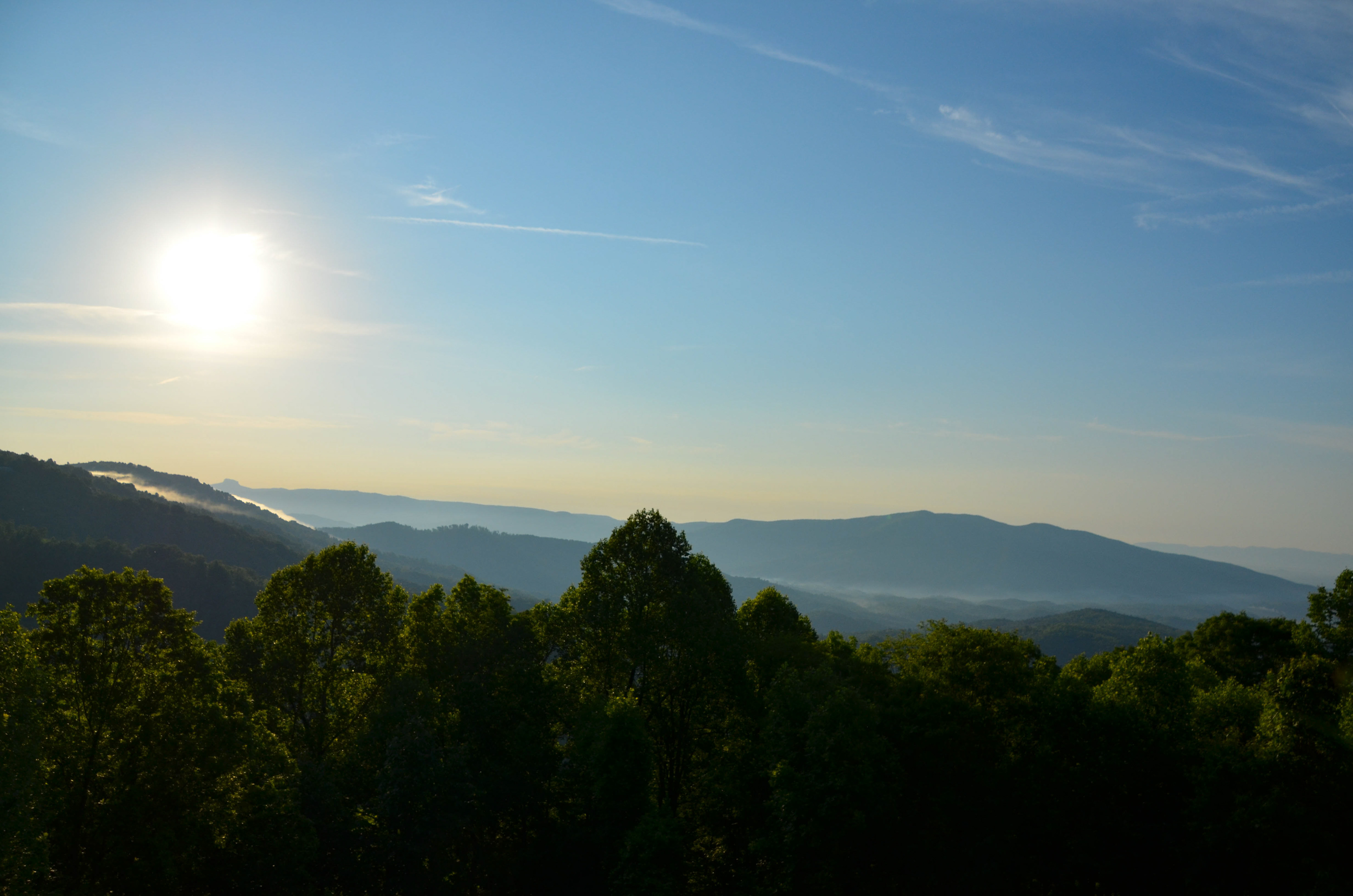 View of sunrise from Little Switzerland