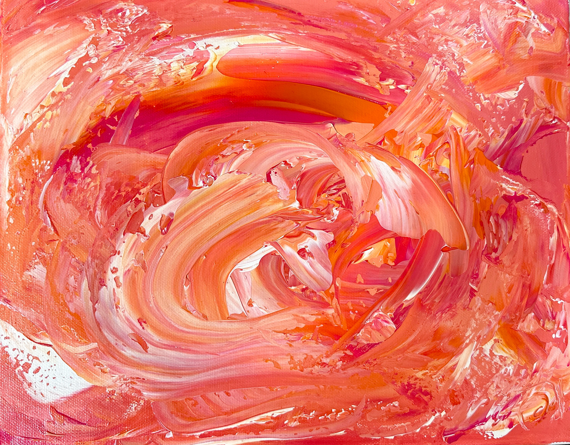 "Sunset waves mix" - 28x35 cm, 2024. Available