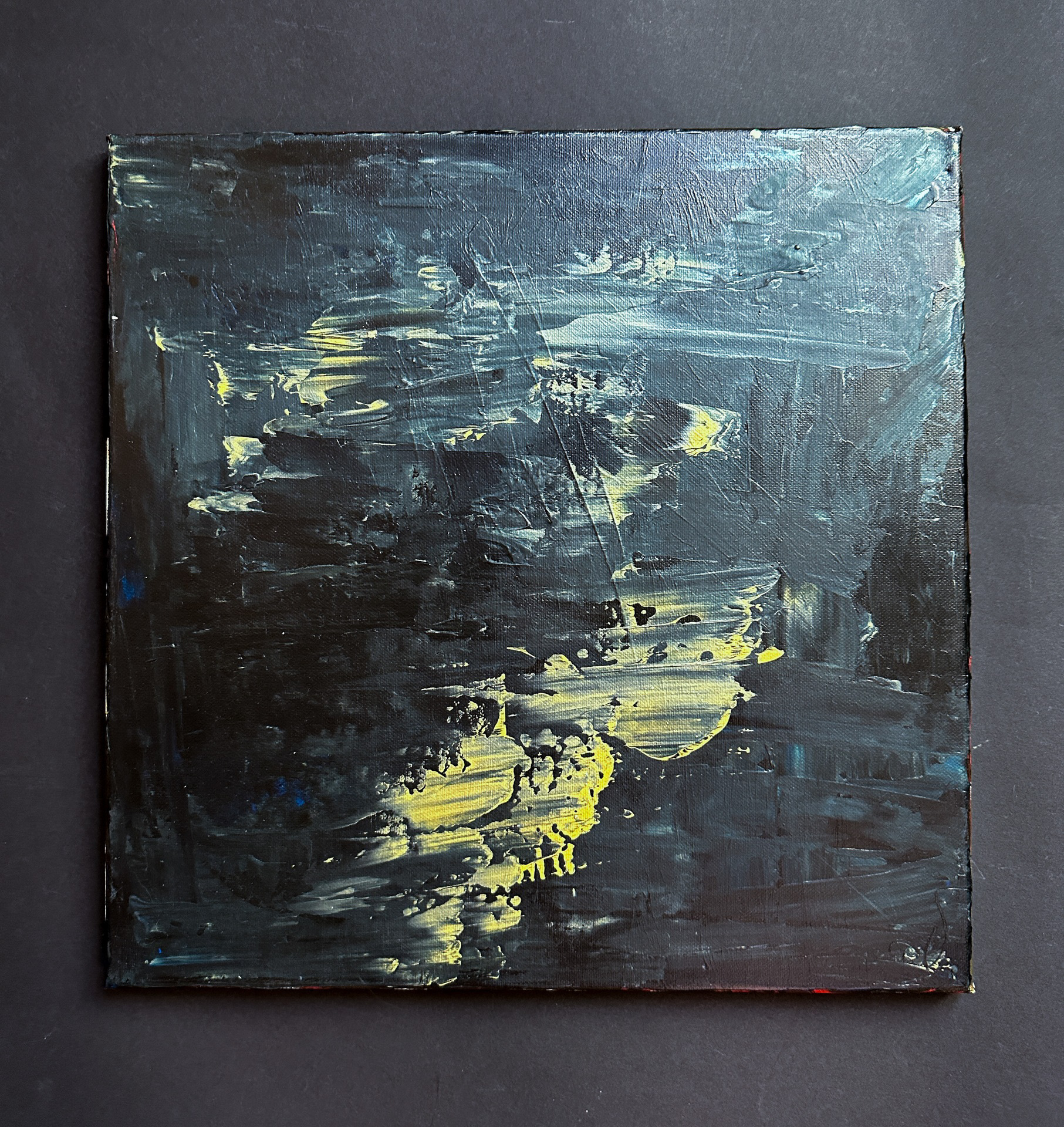 "Golden abstract" - 40x40 cm. Available