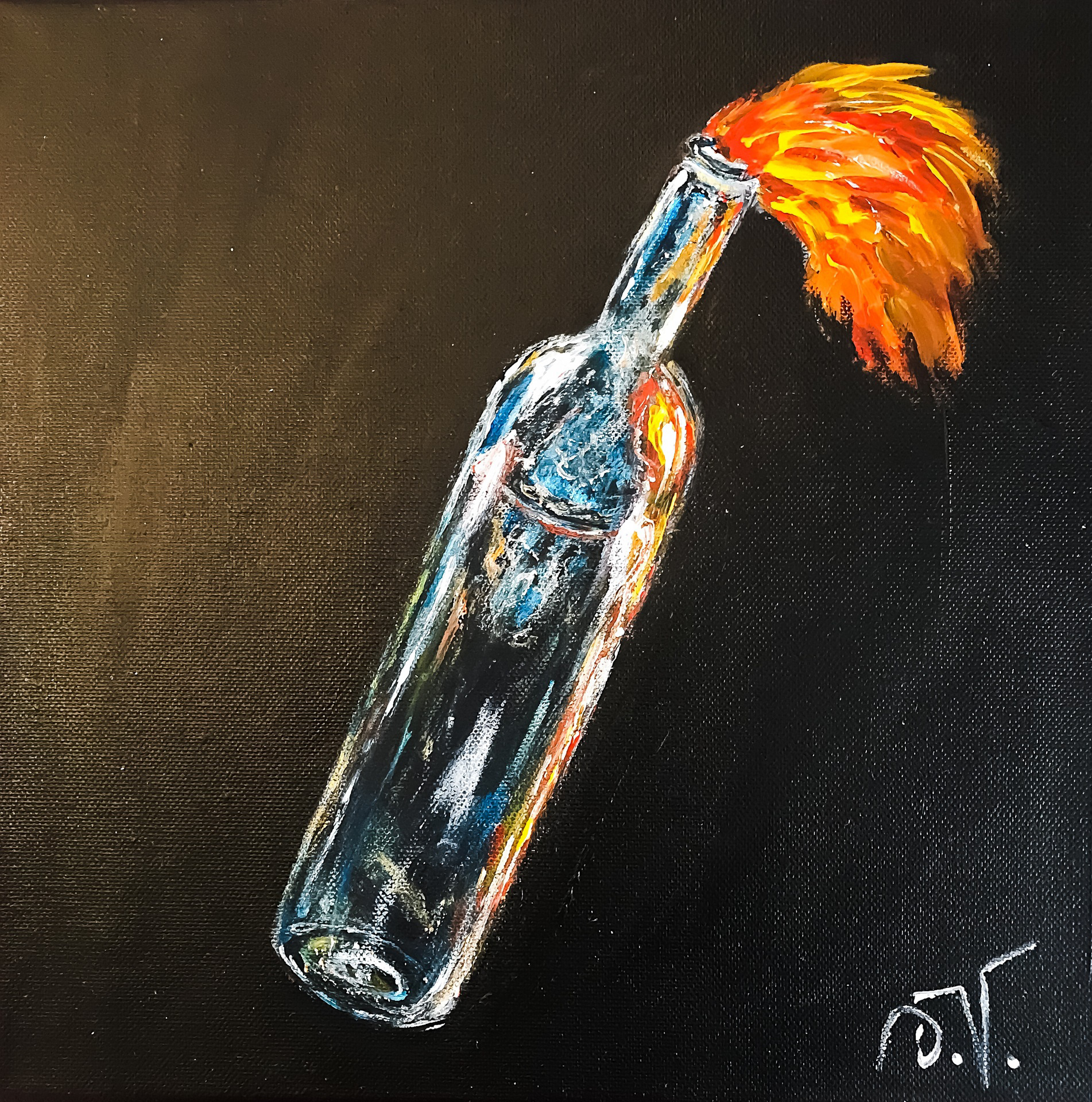 "Fire" - 30x30 cm, 2022. Not available