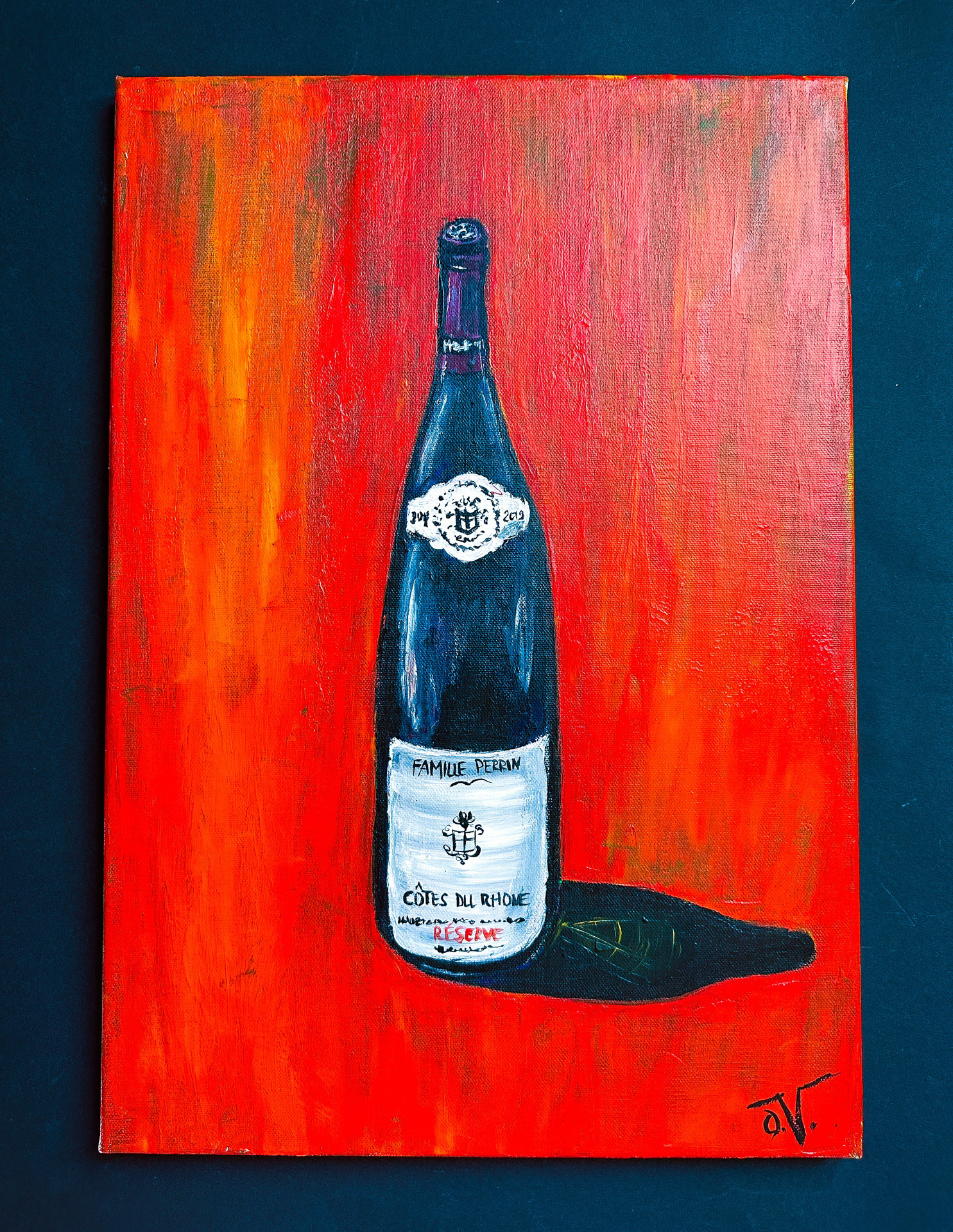 "French wine" - 55x38 cm. Available