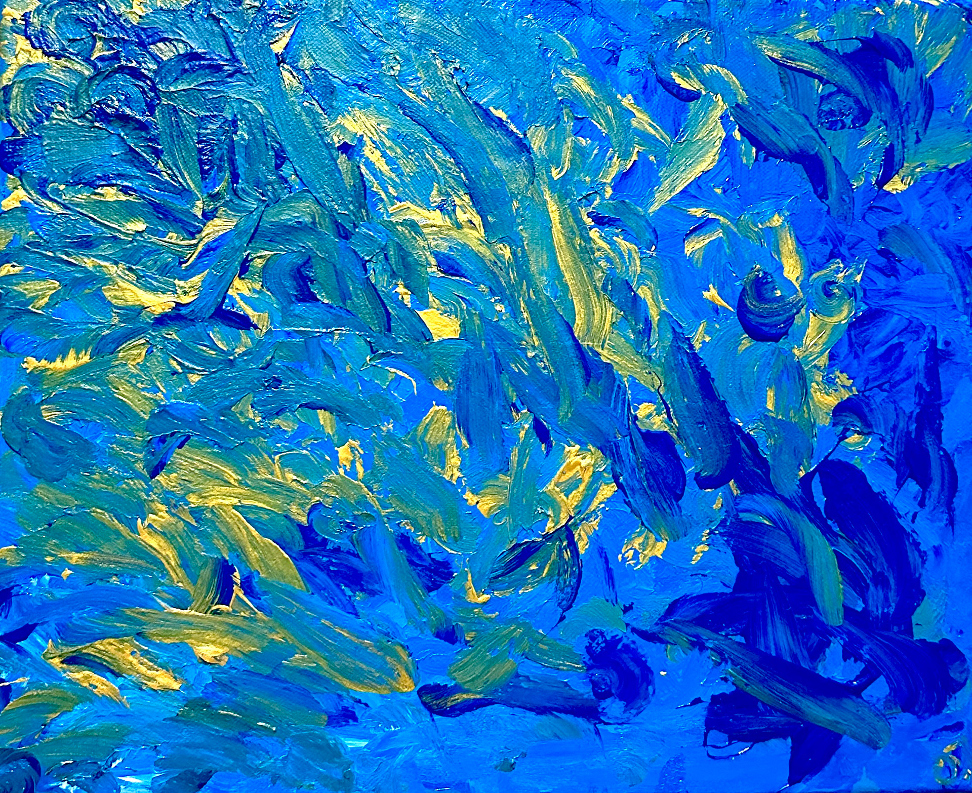 "Golden sea" - 33x41 cm, 2022. Available