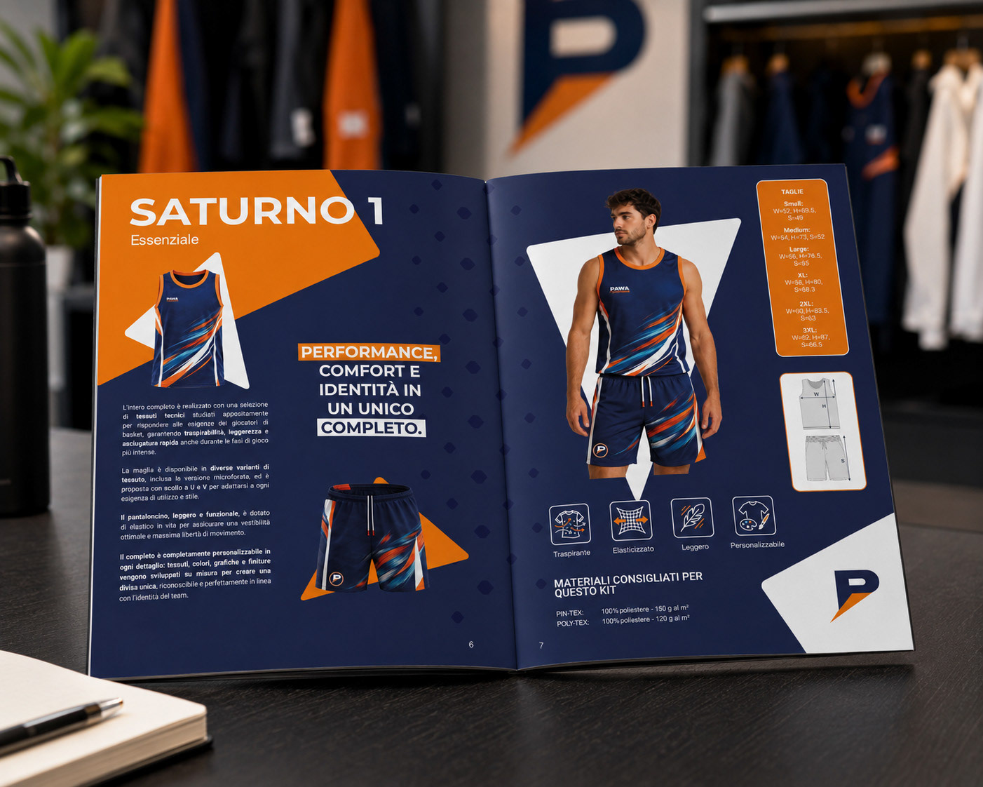 Realizzazione catalogo per PAWA Official | Sports & Custom Wear