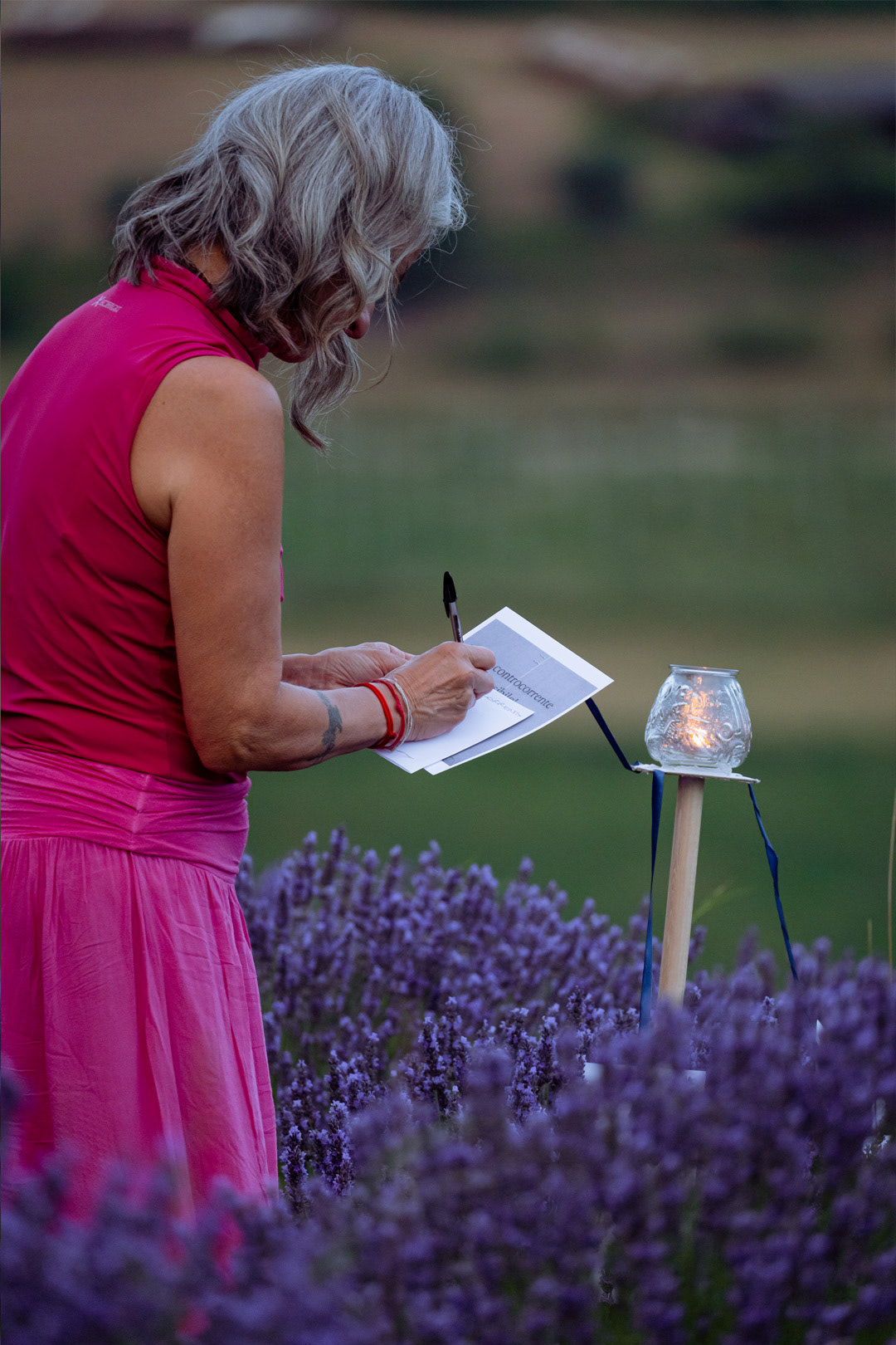 Shooting evento di meditazione nella lavanda a Verona